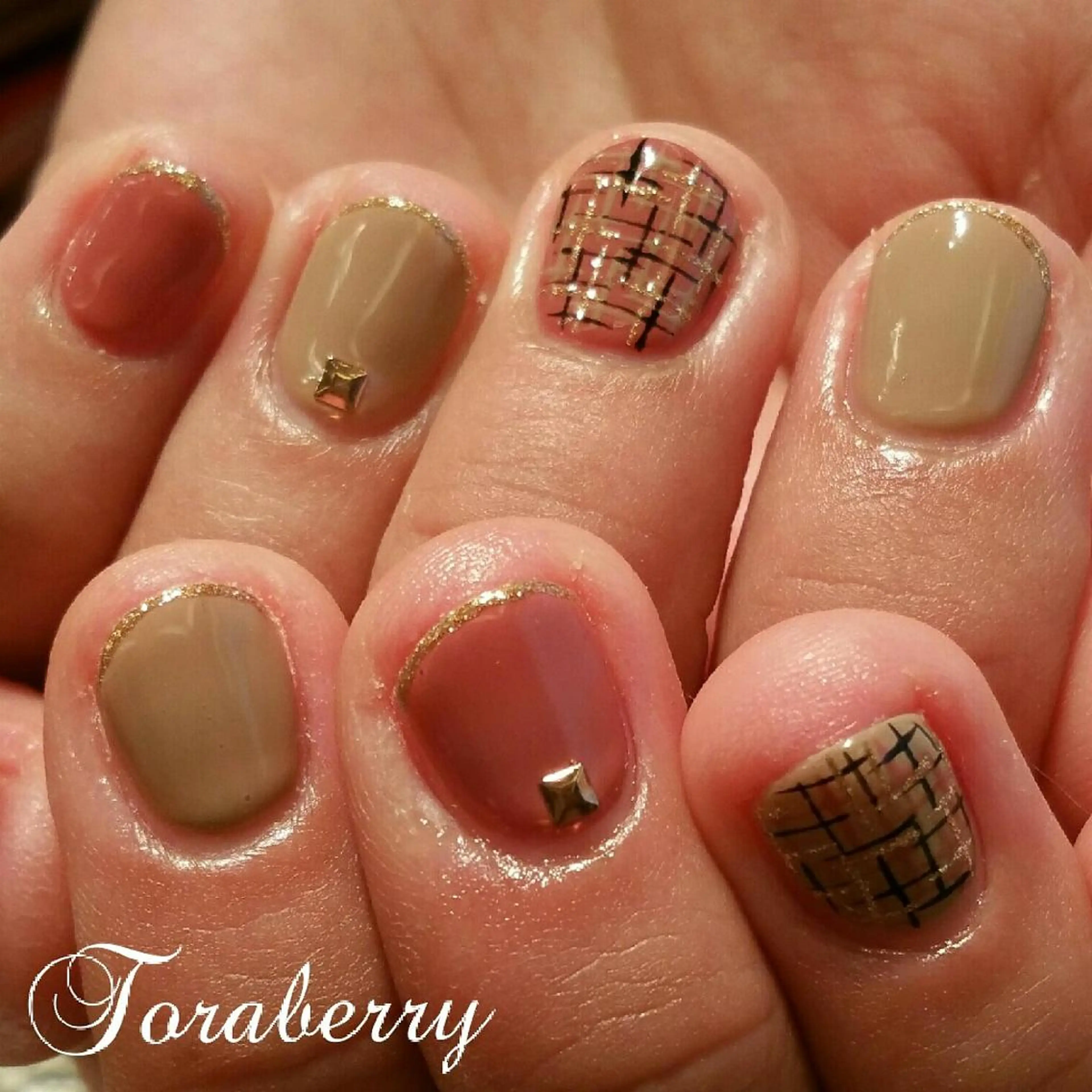 ネイル ツイードネイル ネイリスト なつみのネイルデザイン