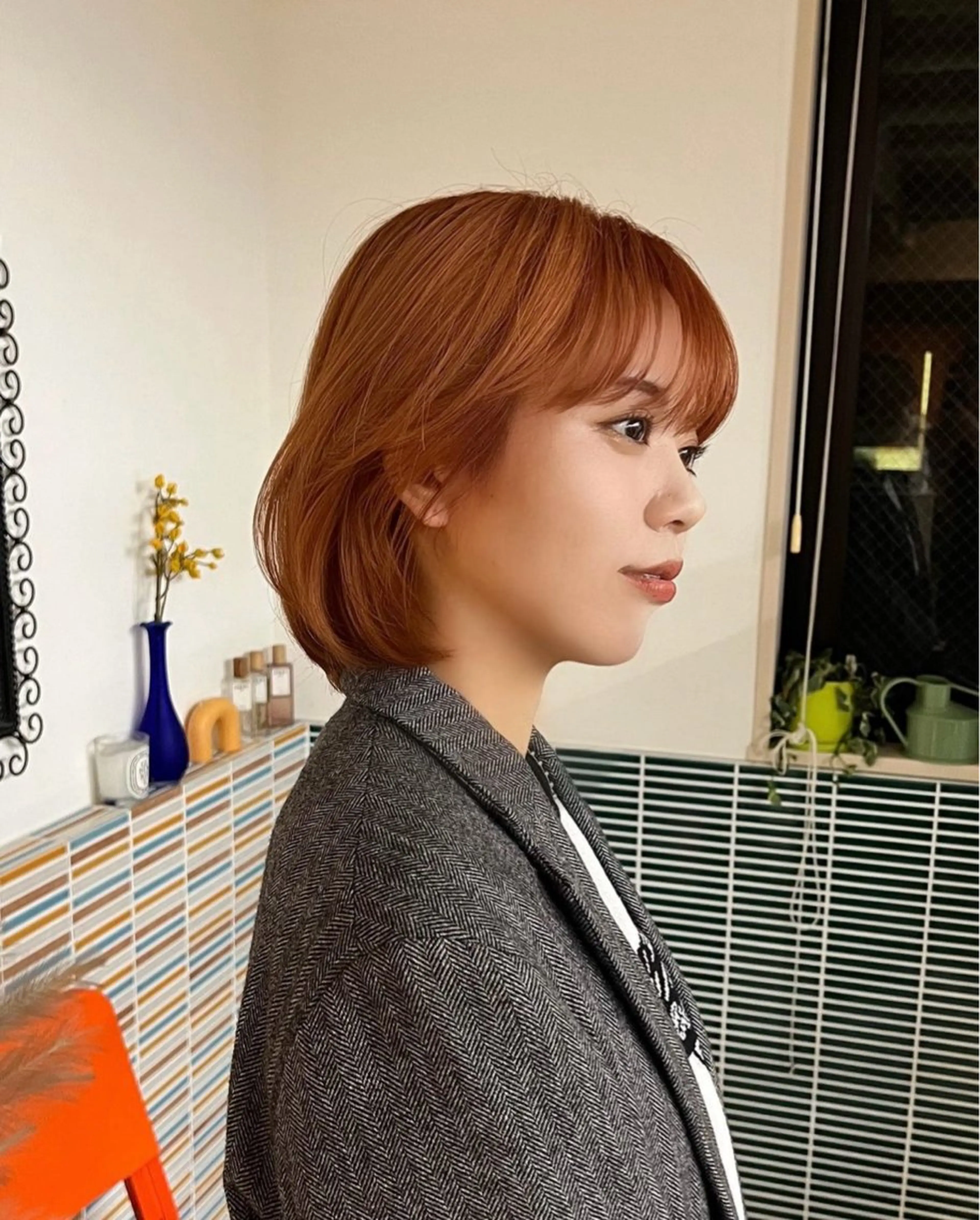 ショート カラー ヘアアレンジ 縮毛矯正履歴からの ブリーチ /mamiのヘアスタイル