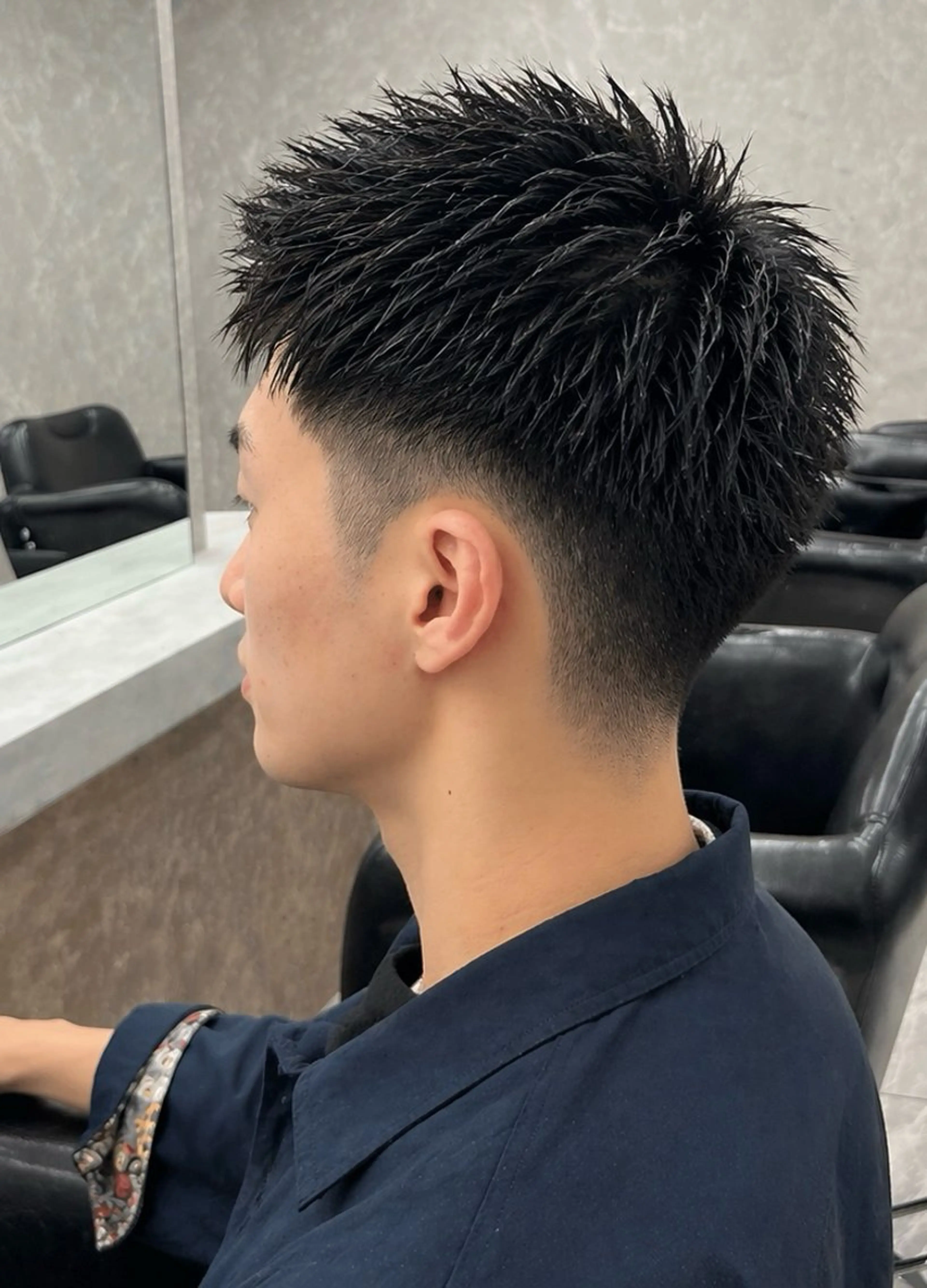 ショート メンズ スパイキーショート ショートヘア 永野 幹季のヘアスタイル