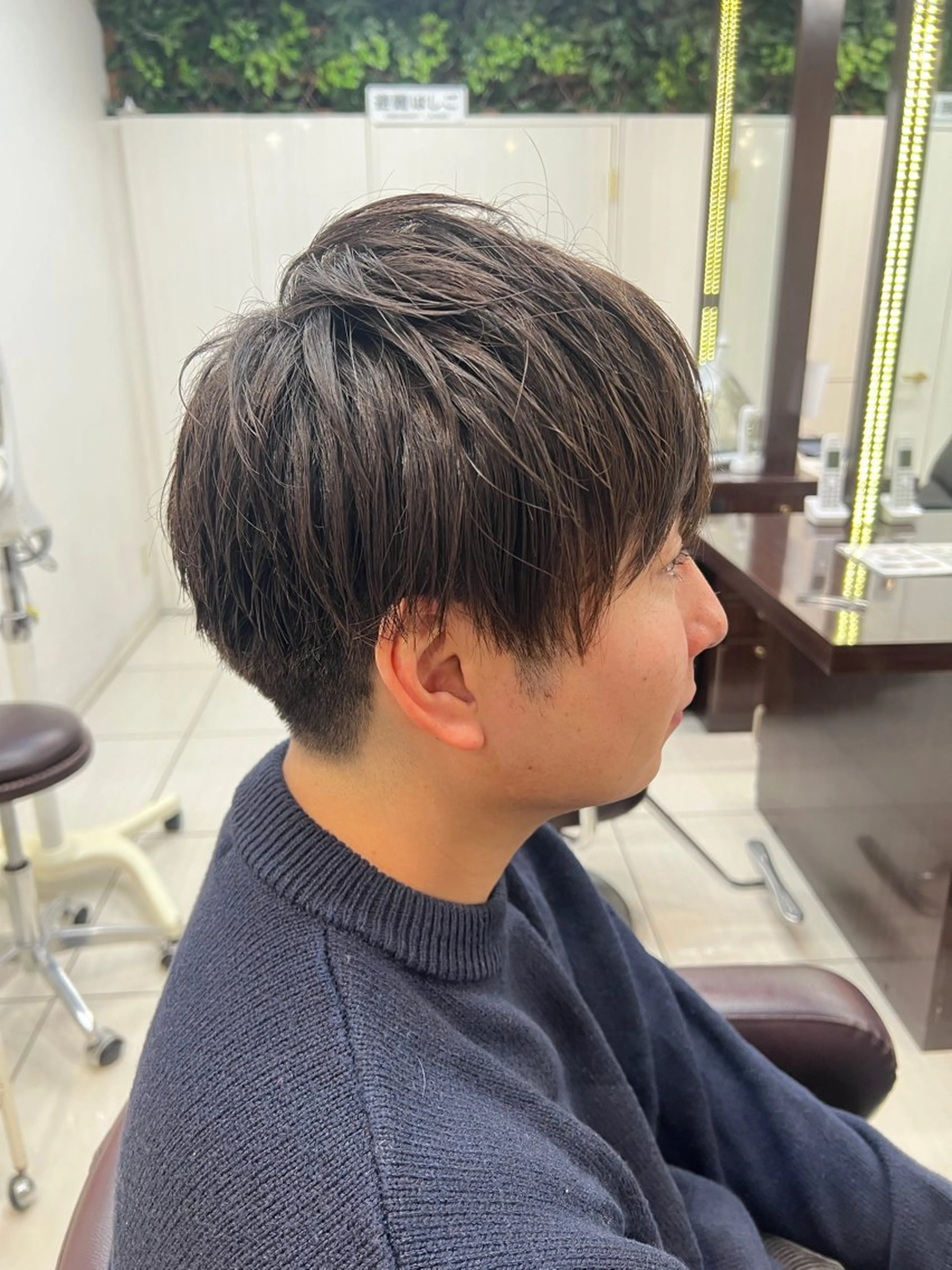 ショート カット 縮毛矯正 メンズパーマ山内 結稀のヘアスタイル