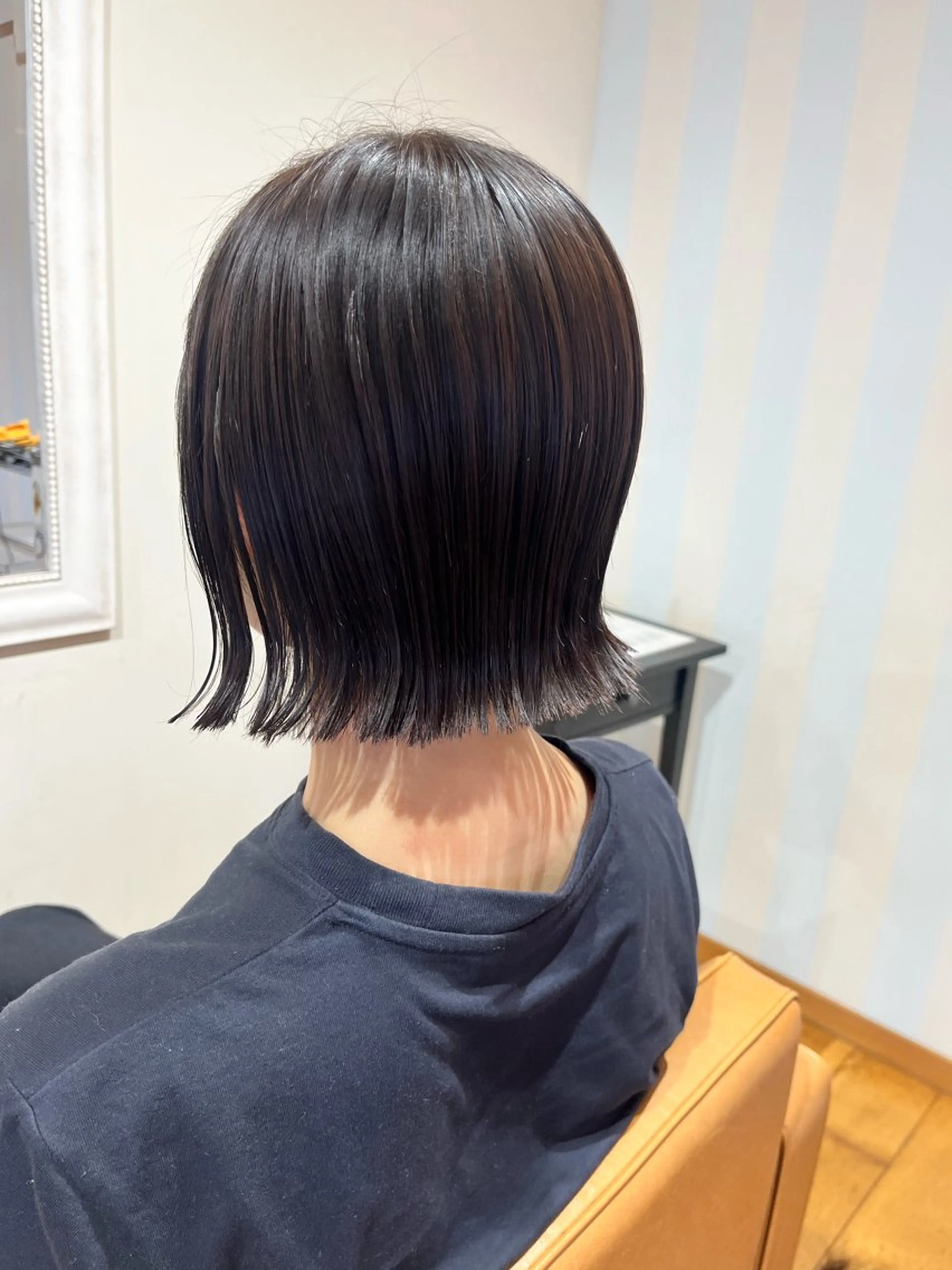 ショート 切りっぱなしボブ ボブ ガレリア 名駅オーキッドGビル店所属・名駅/艶髪ストレート /ヘッドスパ/伴怜奈のヘアスタイル