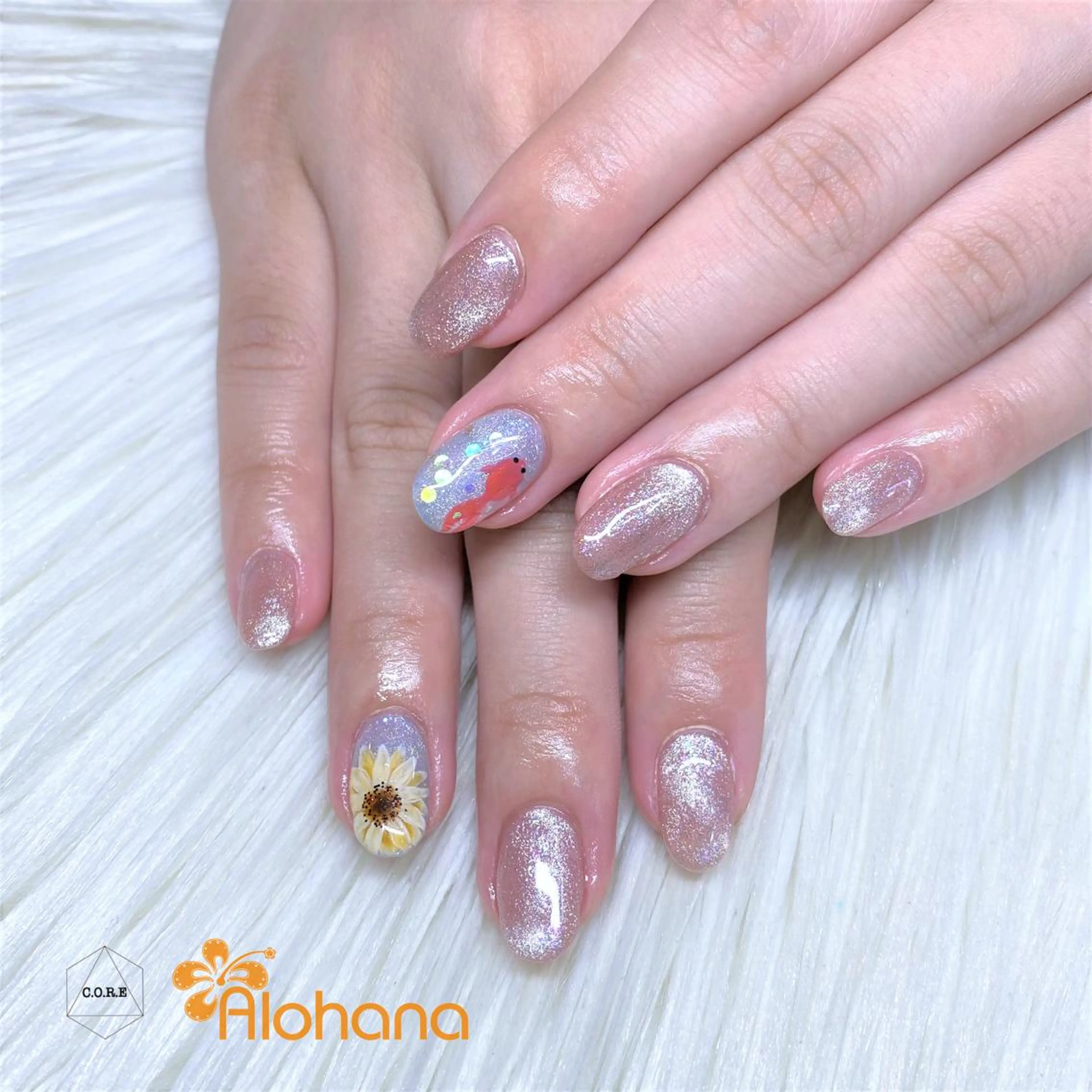 ネイル マグネットネイル ハンドネイル Alohana Minaのネイルデザイン