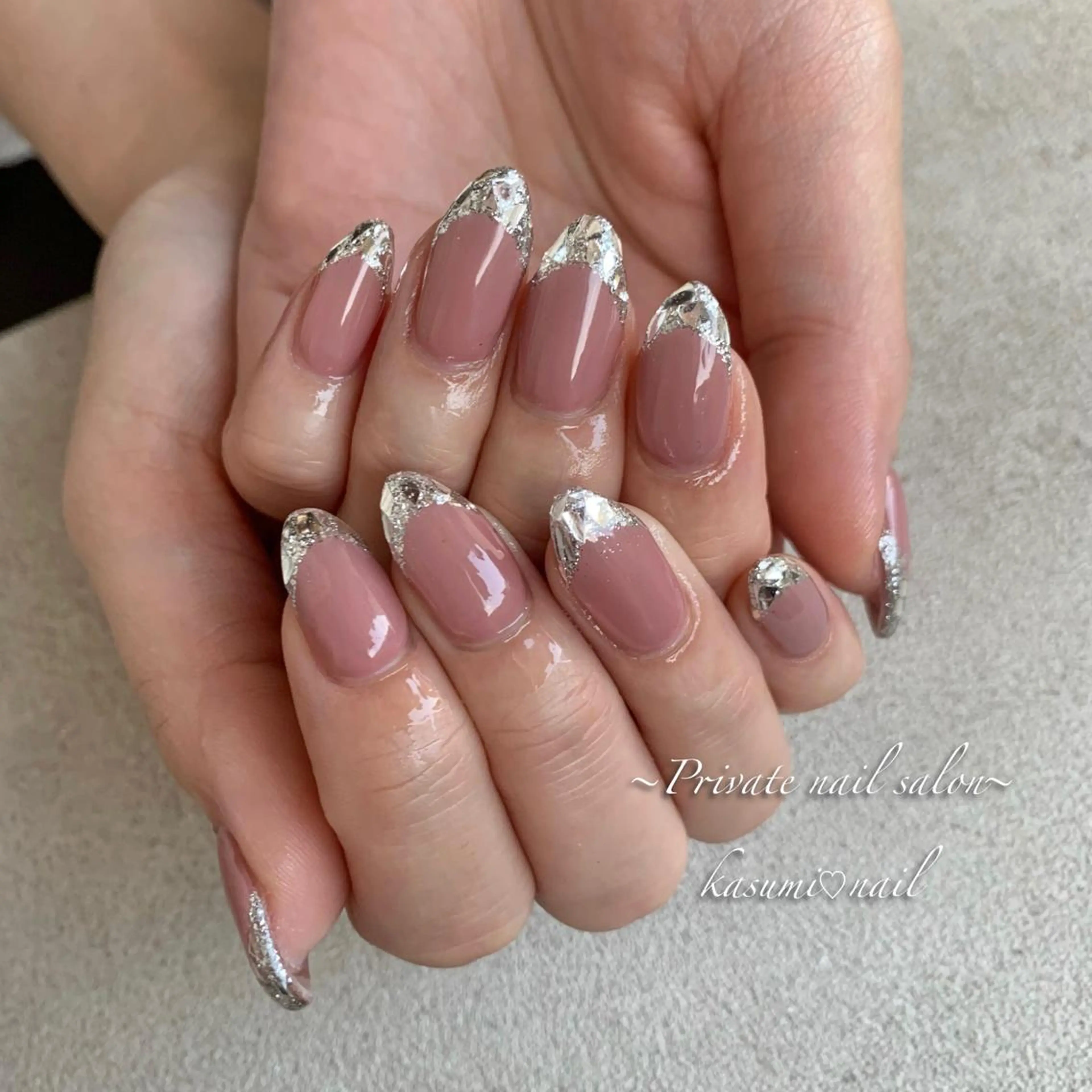 ネイル ラメ(グリッター) マグネットネイル ミラーネイル ニュアンスネイル 冬ネイル KASUMI♡ Nailのネイルデザイン