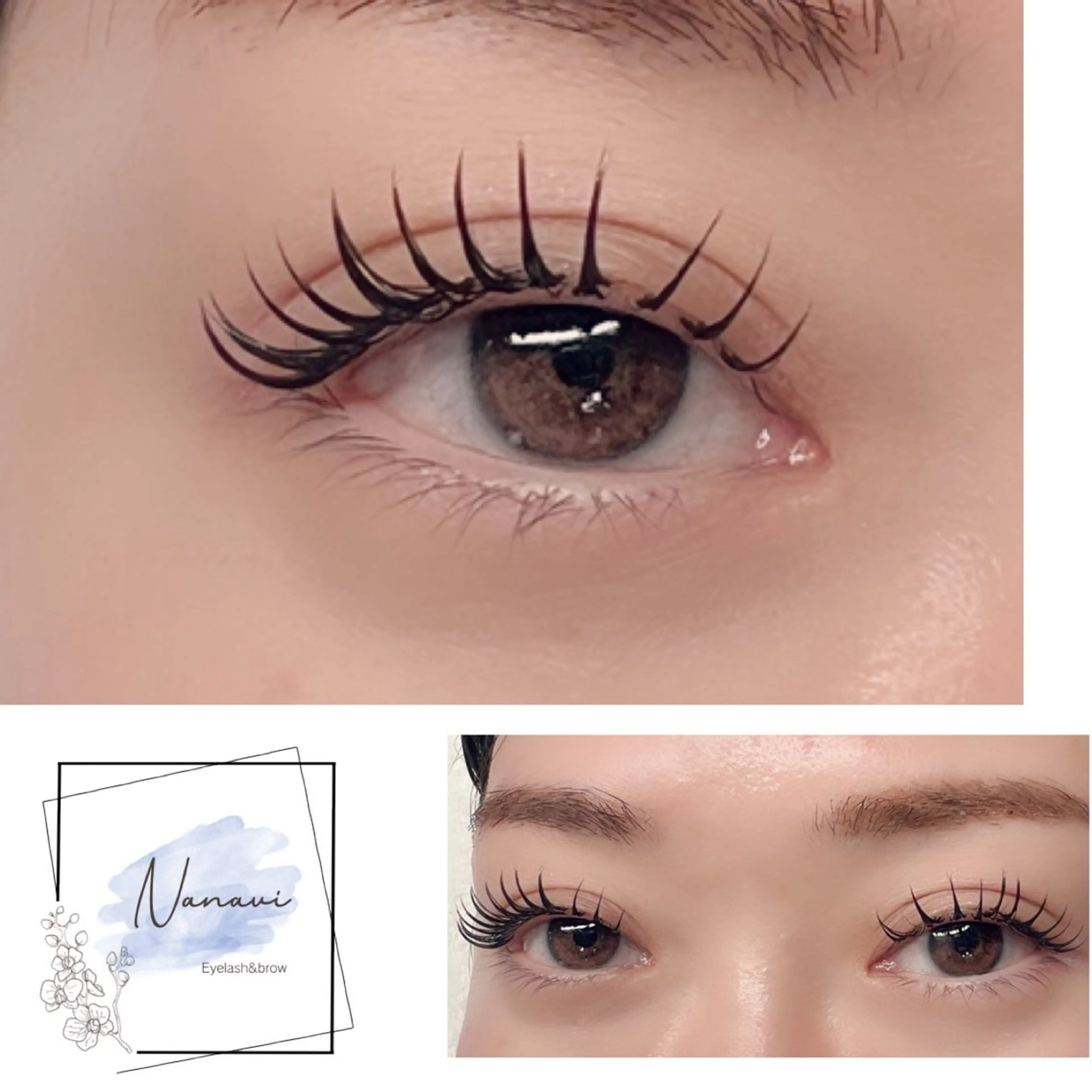 ご新規様クーポン❣️エク&パーマ🍀LEDフラットラッシュ100本&まつ毛パーマ (アイシャンプー&オフ込み)の写真