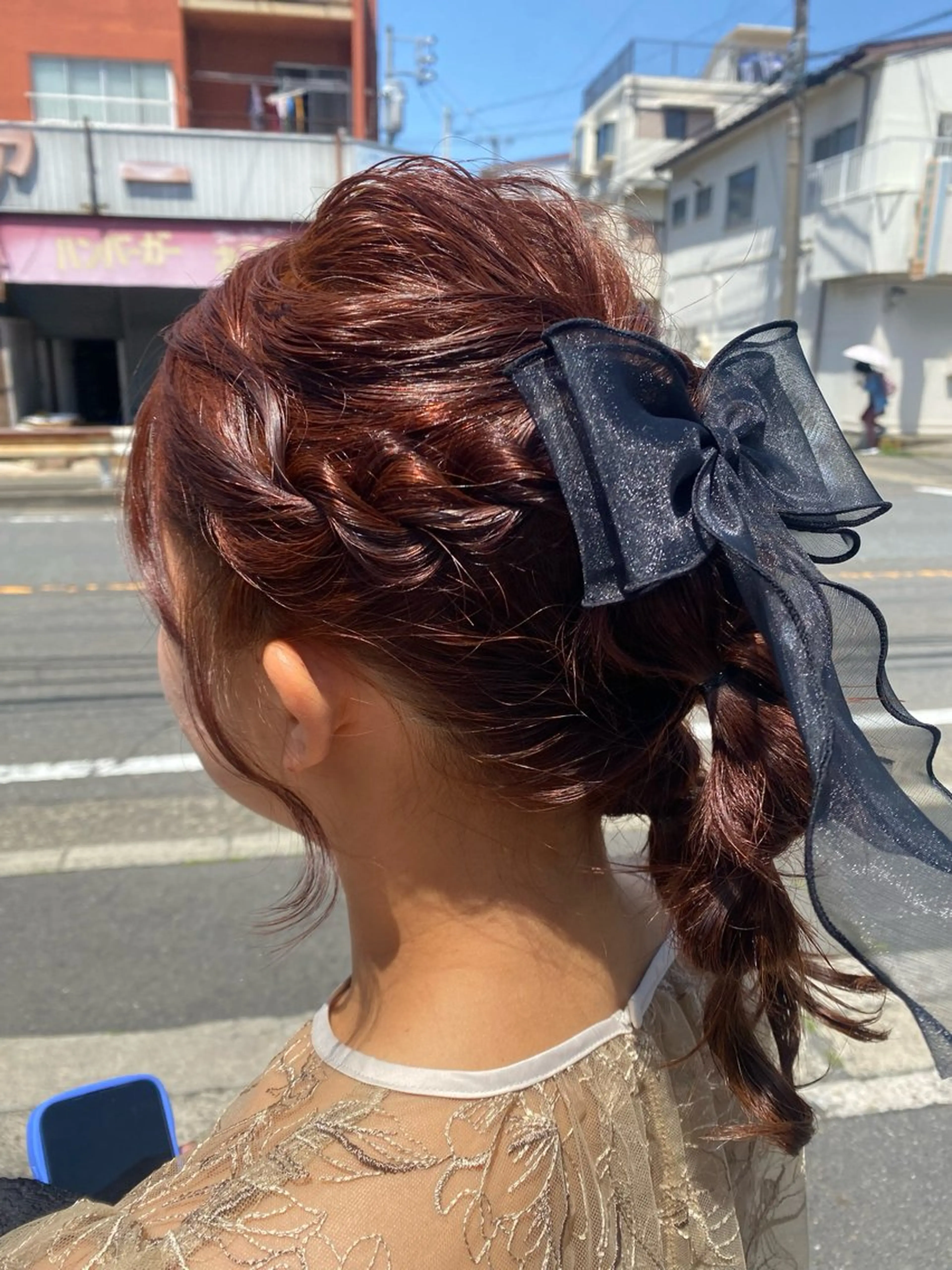 ヘアアレンジ ヘアセット ハイトーン/推しカラ ー⛓💜ゆららのヘアスタイル