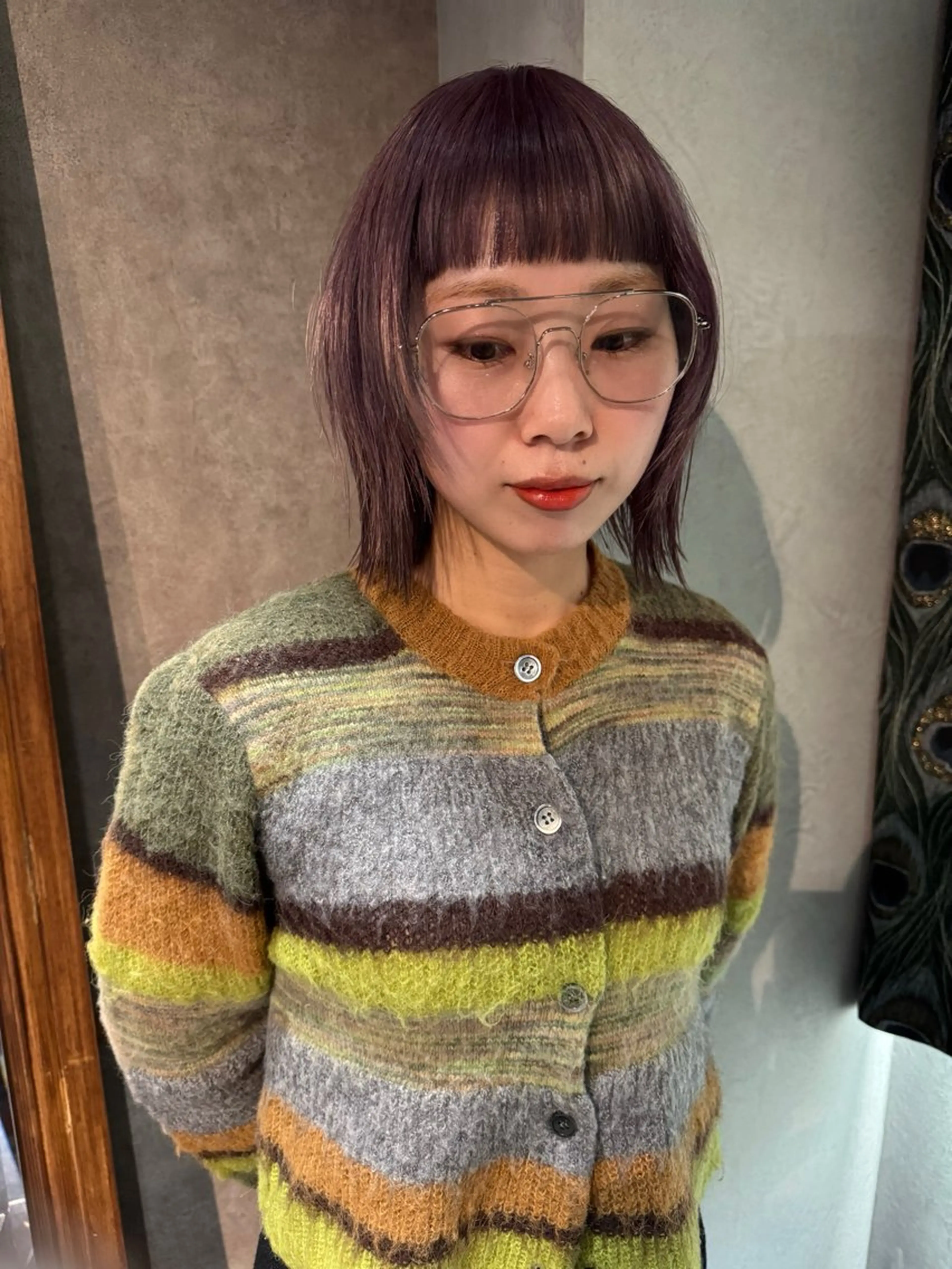 ミディアム パーマ ヘアアレンジ メンズ カット ヘアカラー 心斎橋美容室 Junのヘアスタイル