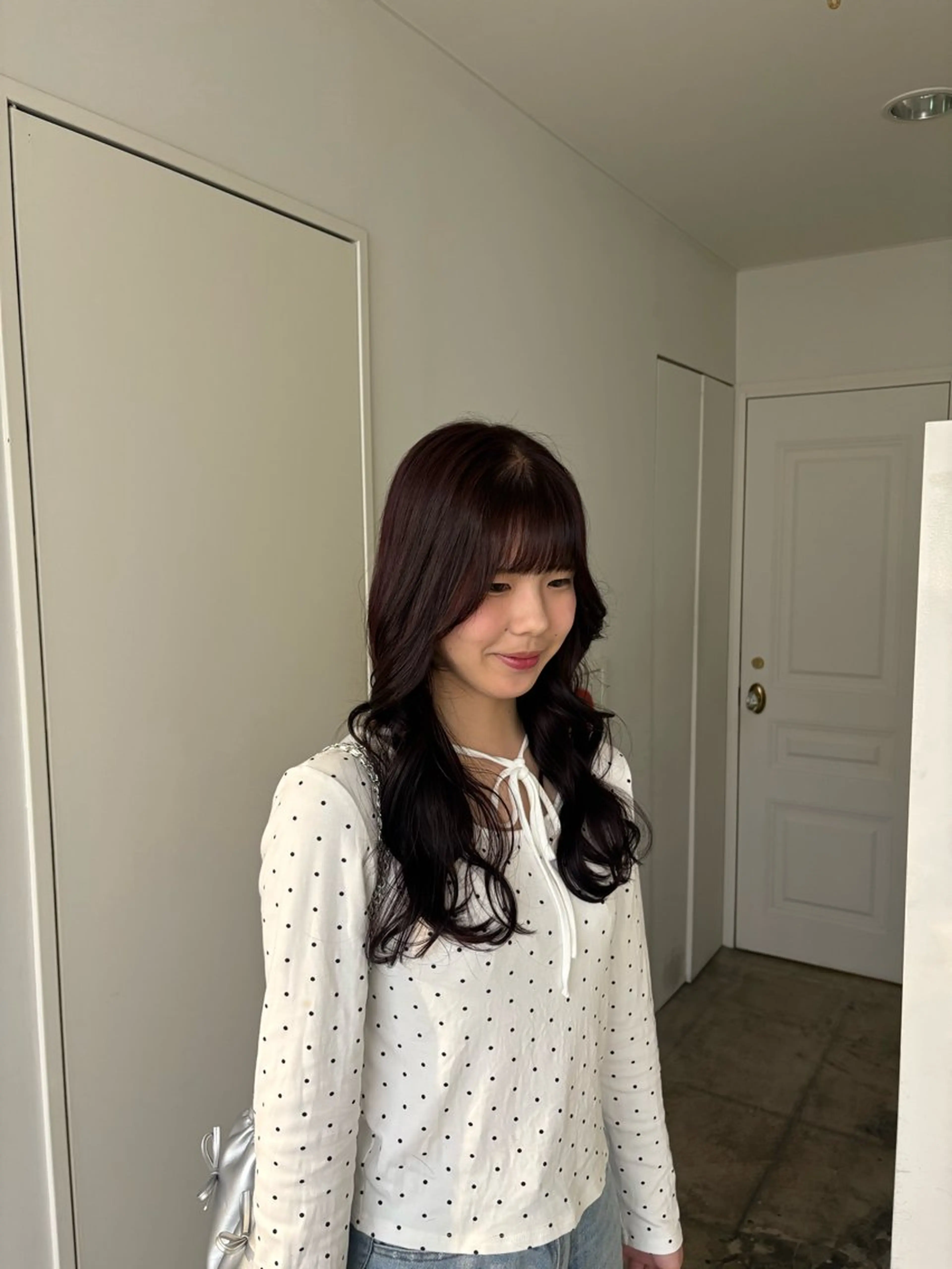 ロング カラー アディクシーカラー 透明感カラー レッドカラー 髪質改善 ロング カット ヘアカラー 髪質改善/レイヤー/ 大阪/ヨシノヒメカのヘアスタイル