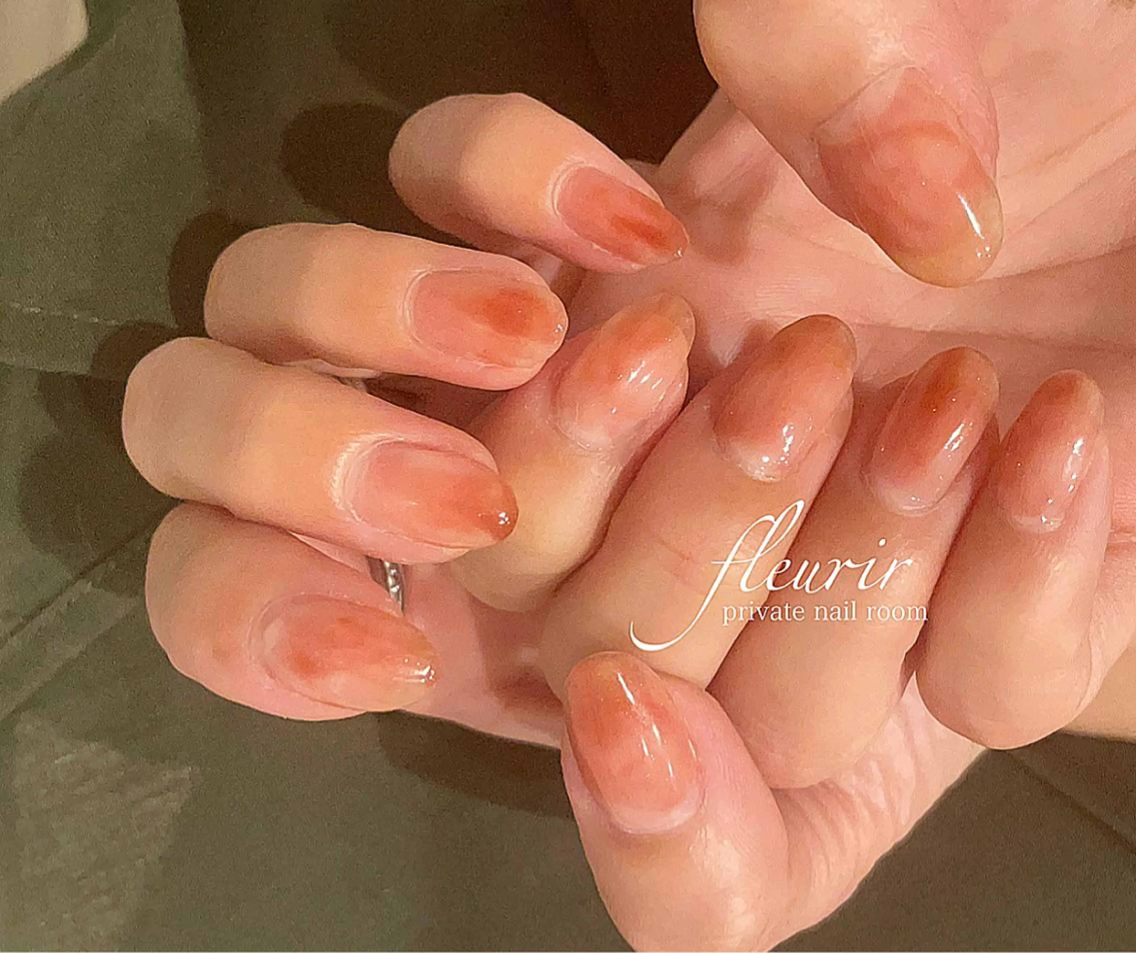 ネイル アートネイル 長さ出し ジェルネイル ハードジェル ラメ(グリッター) フルリール 【プライベートサロンのネイルデザイン