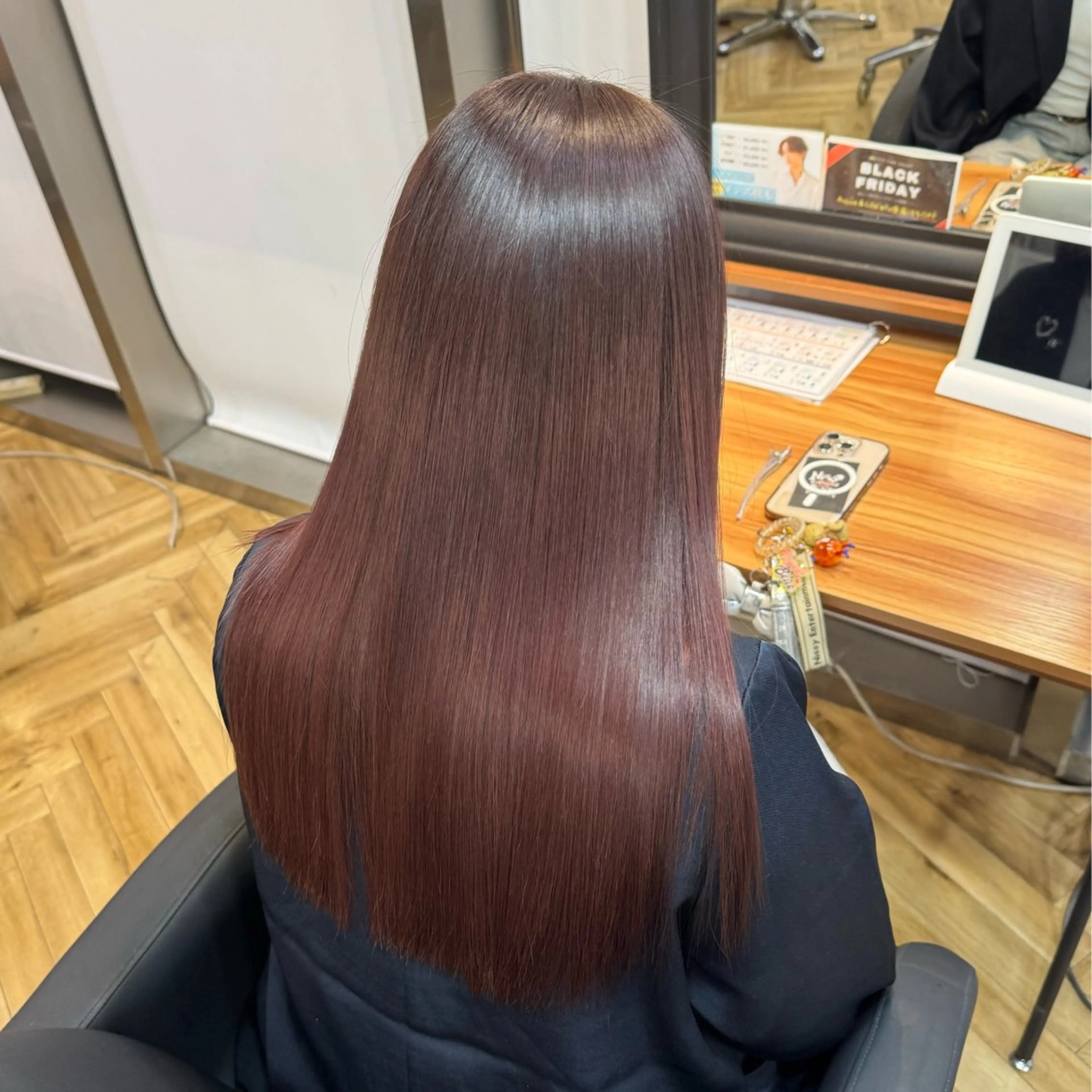 ロング 縮毛矯正 森 はるなのヘアスタイル