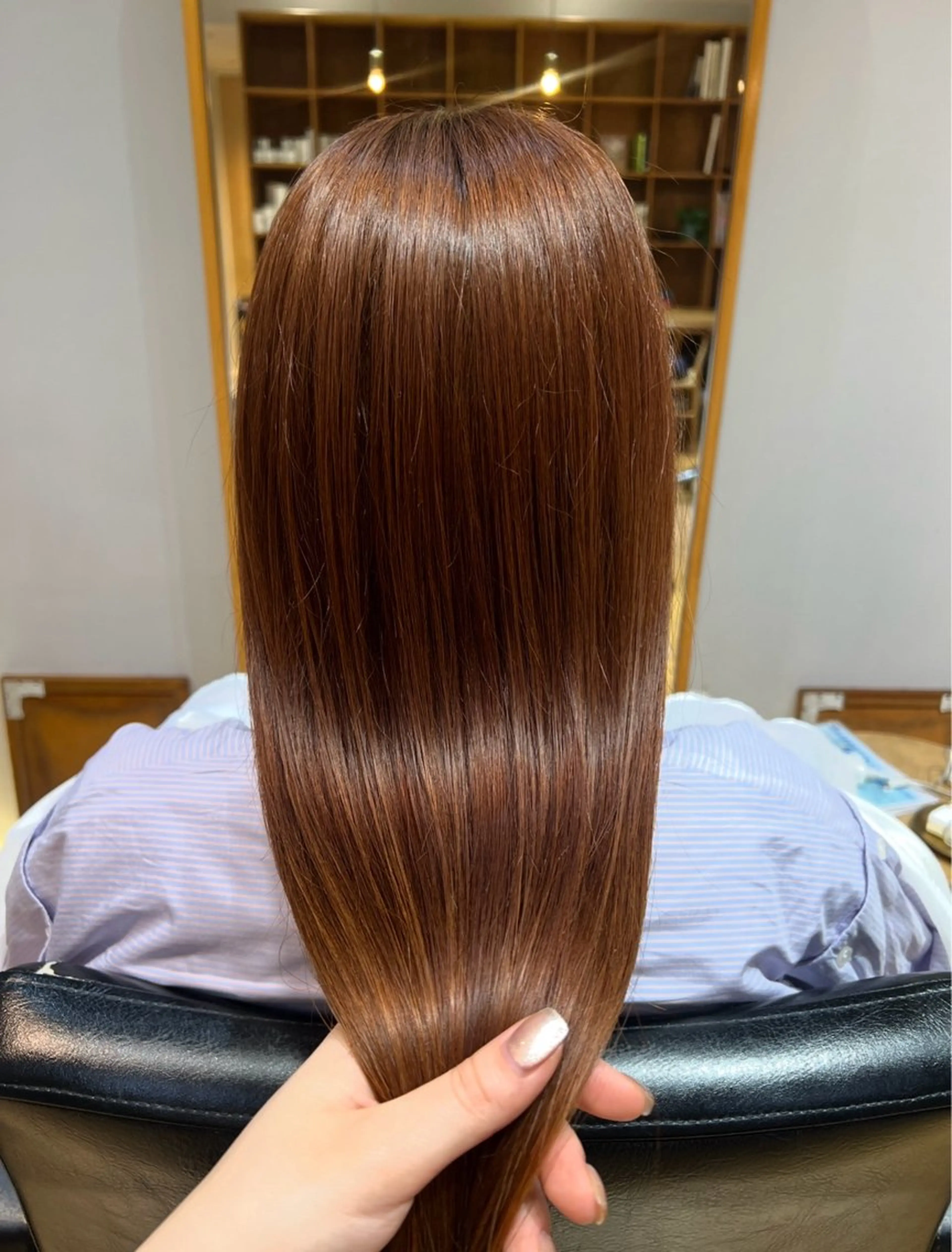 ロング カラー カット ヘアカラー ‎💚韓国風レイヤー 🇰🇷💚 ちえのヘアスタイル