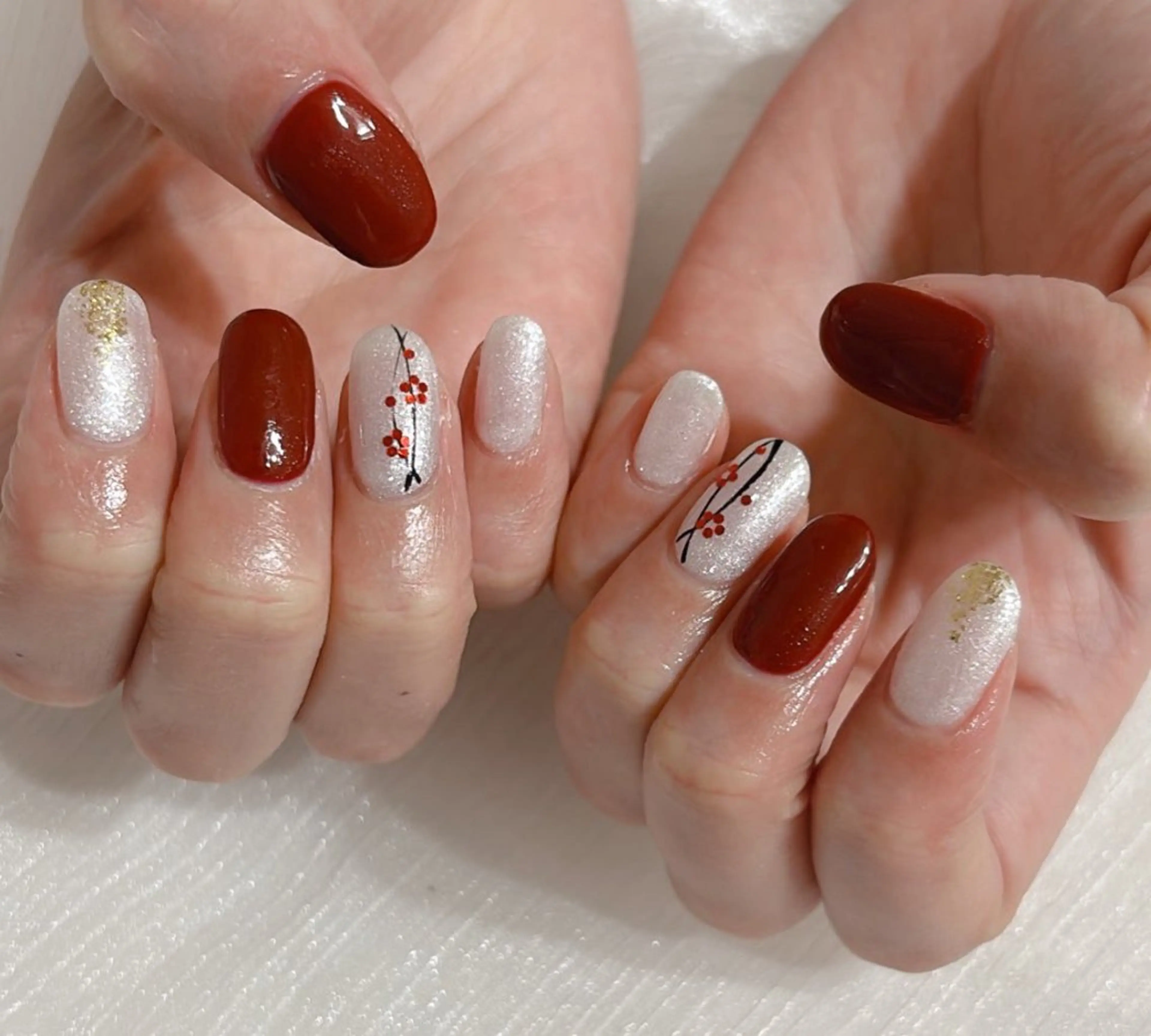 ネイル オーロラネイル 成人式 フットネイル フレンチネイル ジェルネイル ハンドネイル kikinail 溝の口のネイルデザイン