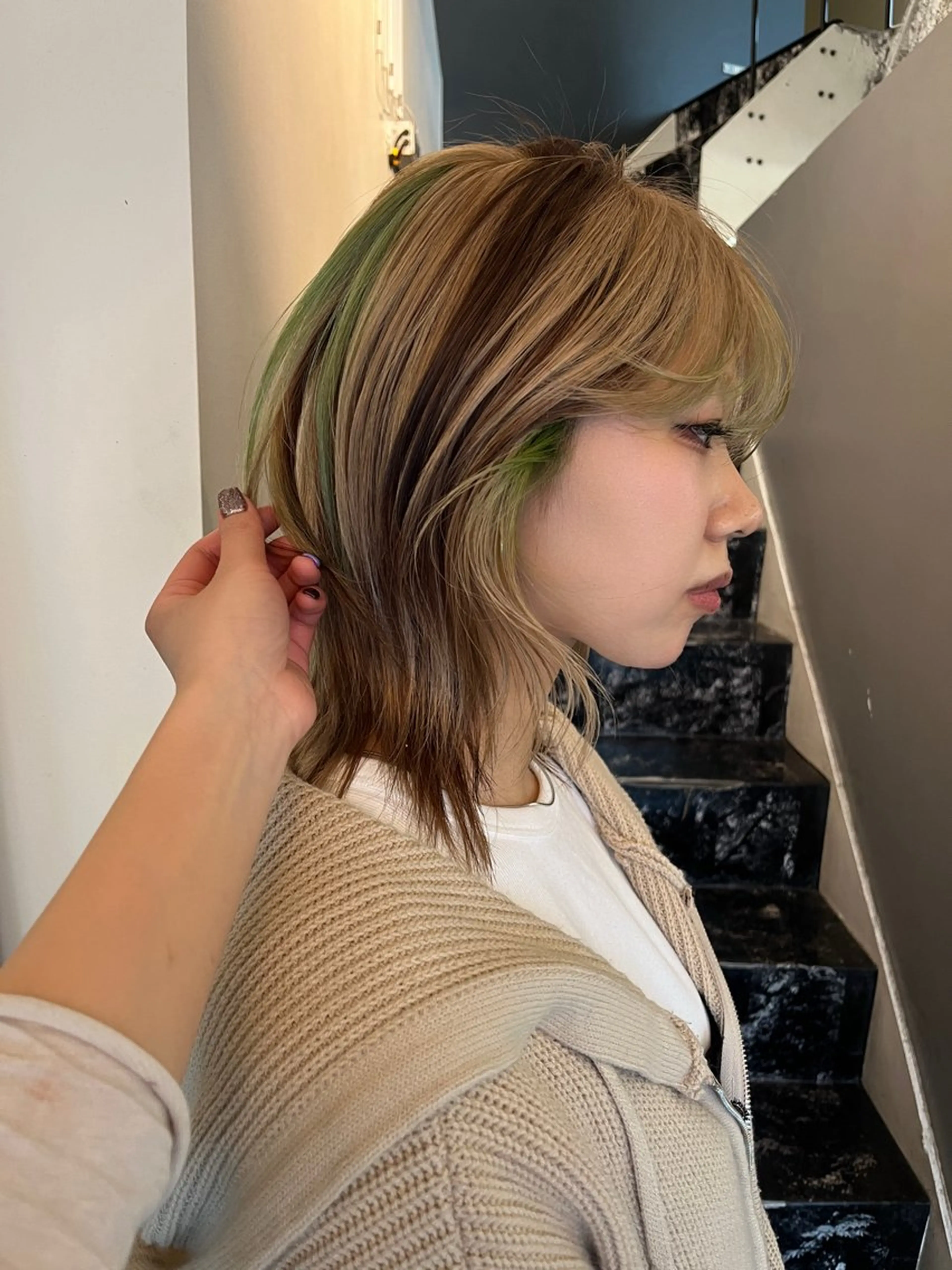 カラー ヘアカラー KAHO /ブリーチ /デザイン𖥔 ࣪のヘアスタイル