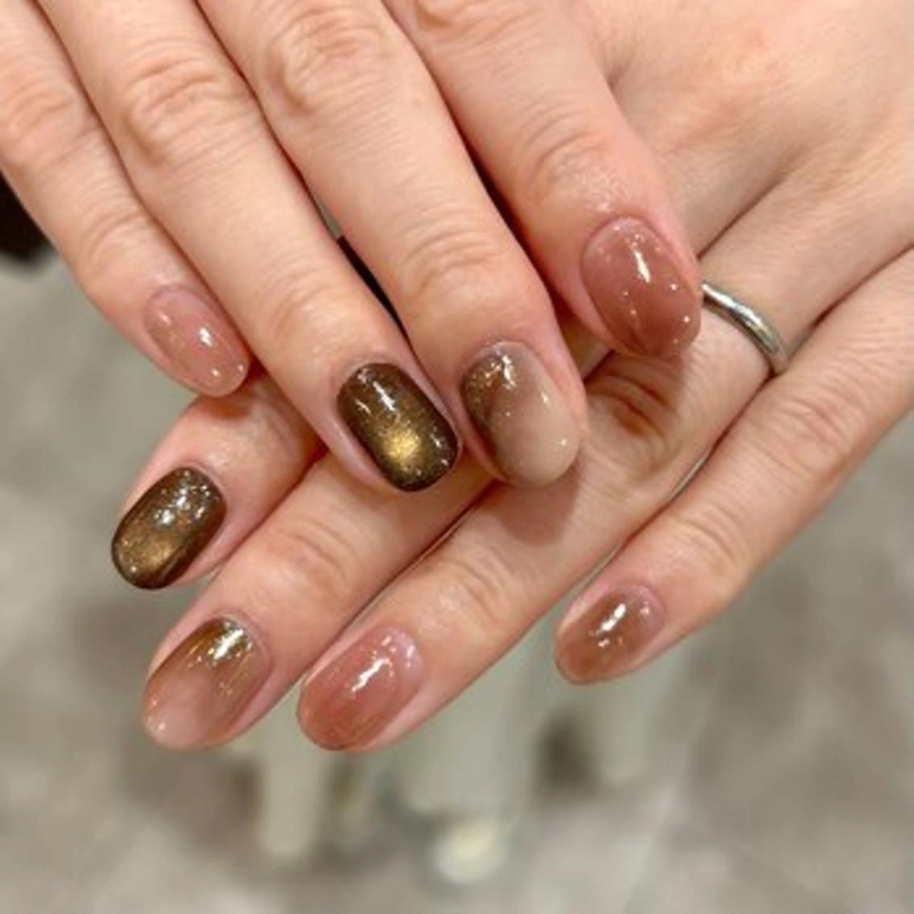 ネイル 氷ネイル・うるうるネイル マグネットネイル ミラーネイル ニュアンスネイル ハンドネイル パラジェル認定サロン N°nail 立川のネイルデザイン