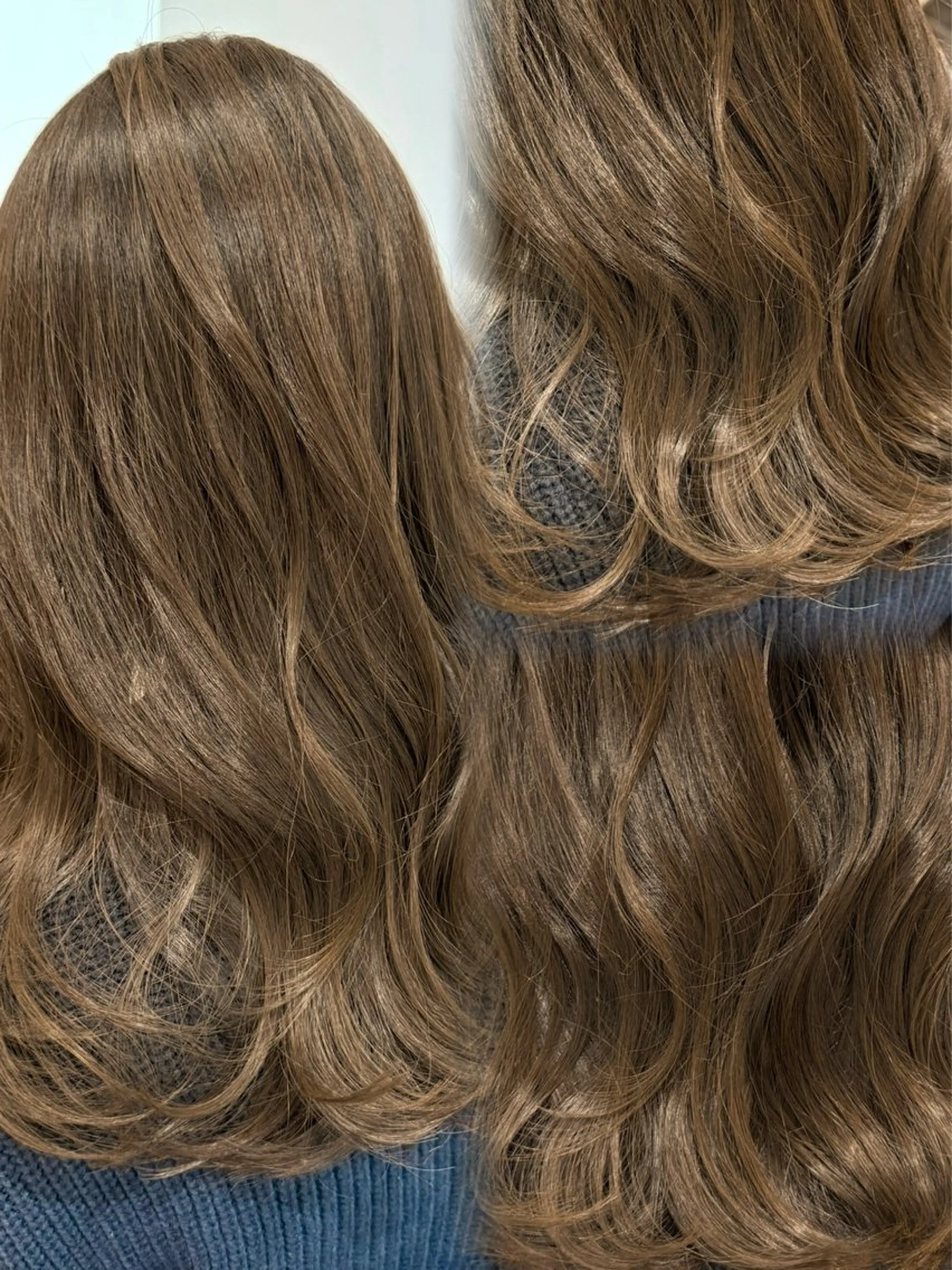 セミロング アッシュ アッシュブラウン 韓国風ヘア レイヤーカット ヘアカラー 森 隆秀/韓国ヘアのヘアスタイル