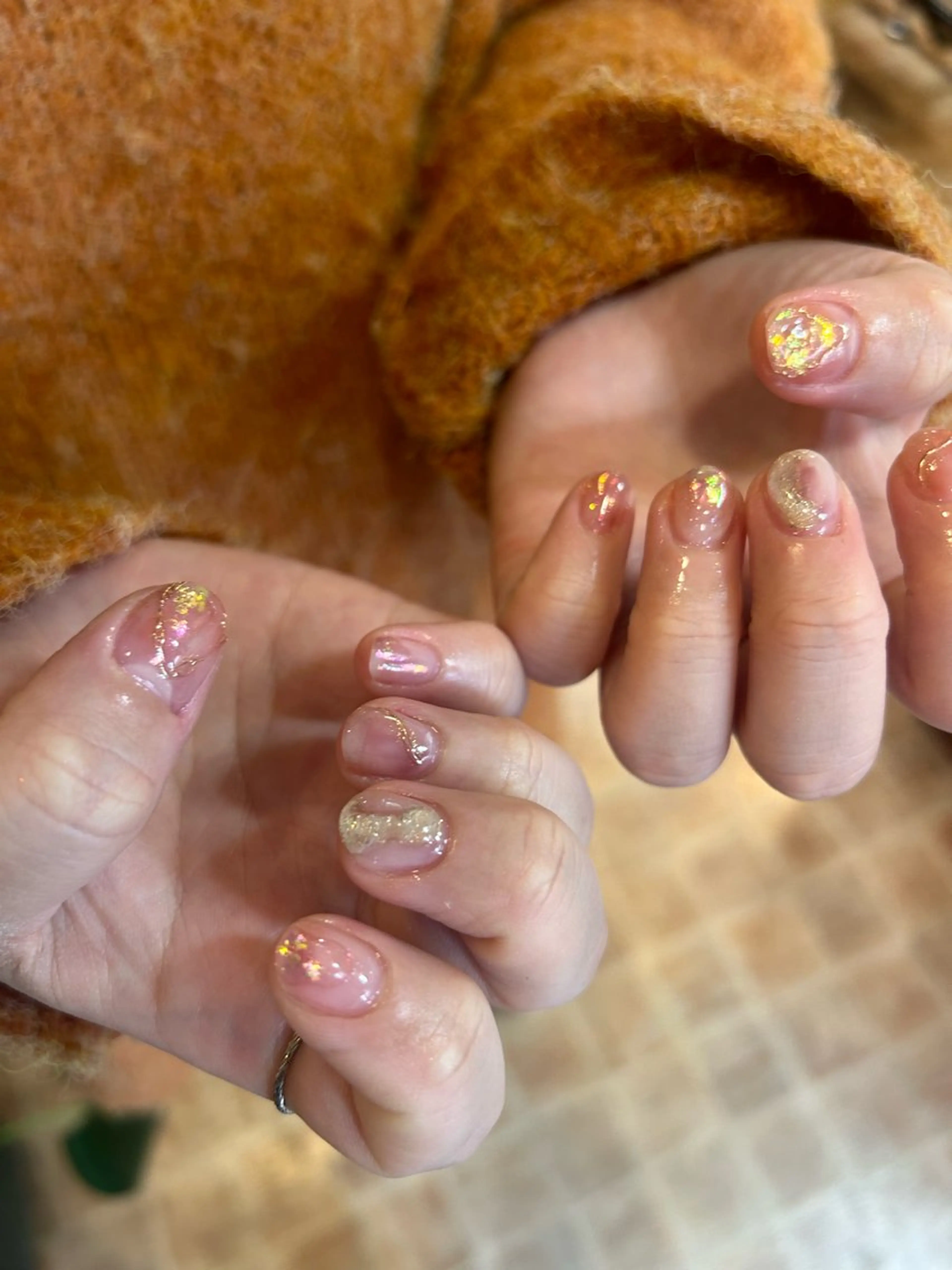 ネイル ニュアンスネイル ピンク ショートネイル 小野寺 千尋のネイルデザイン