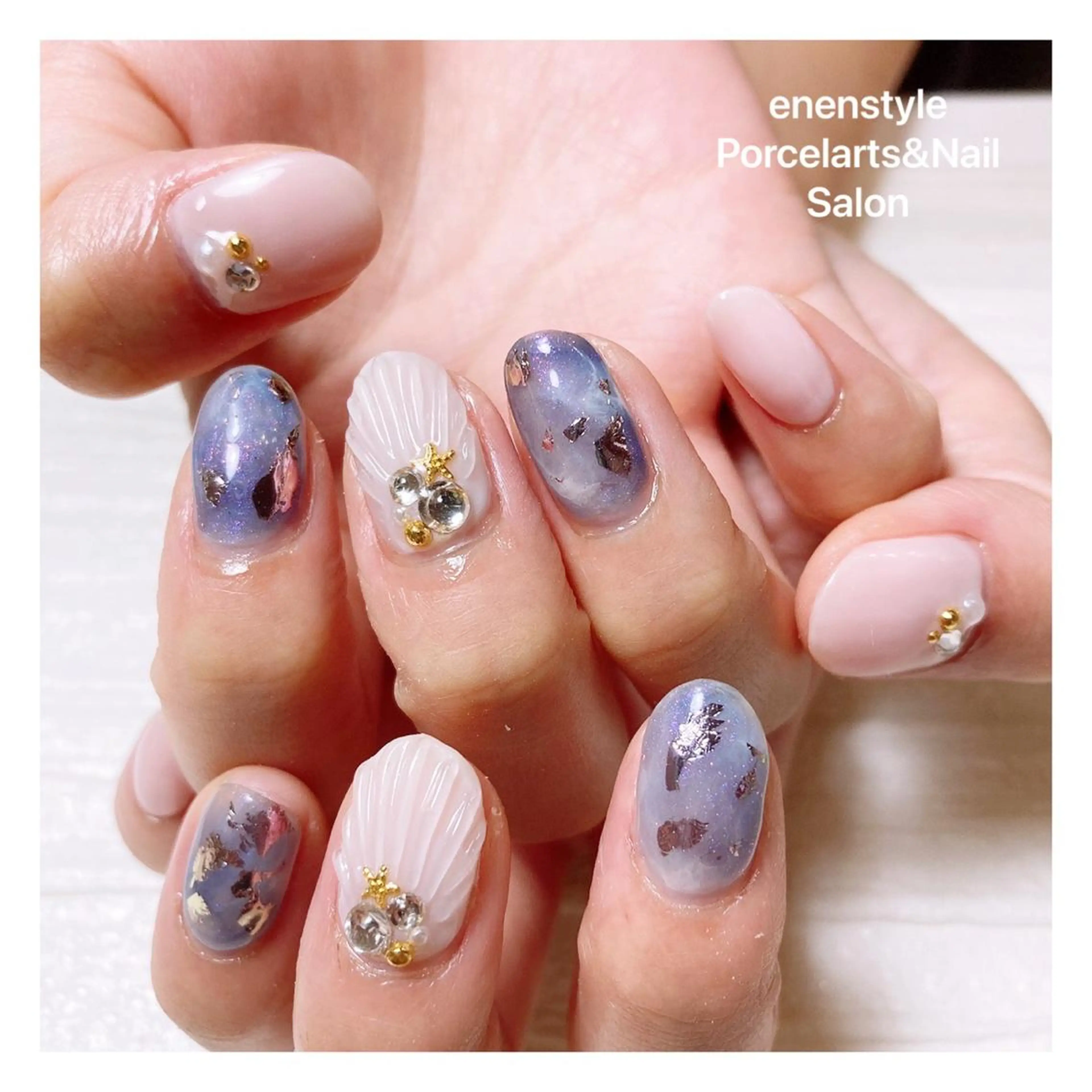 ミディアム ネイル ハンドネイル 👑enen style👑のネイルデザイン