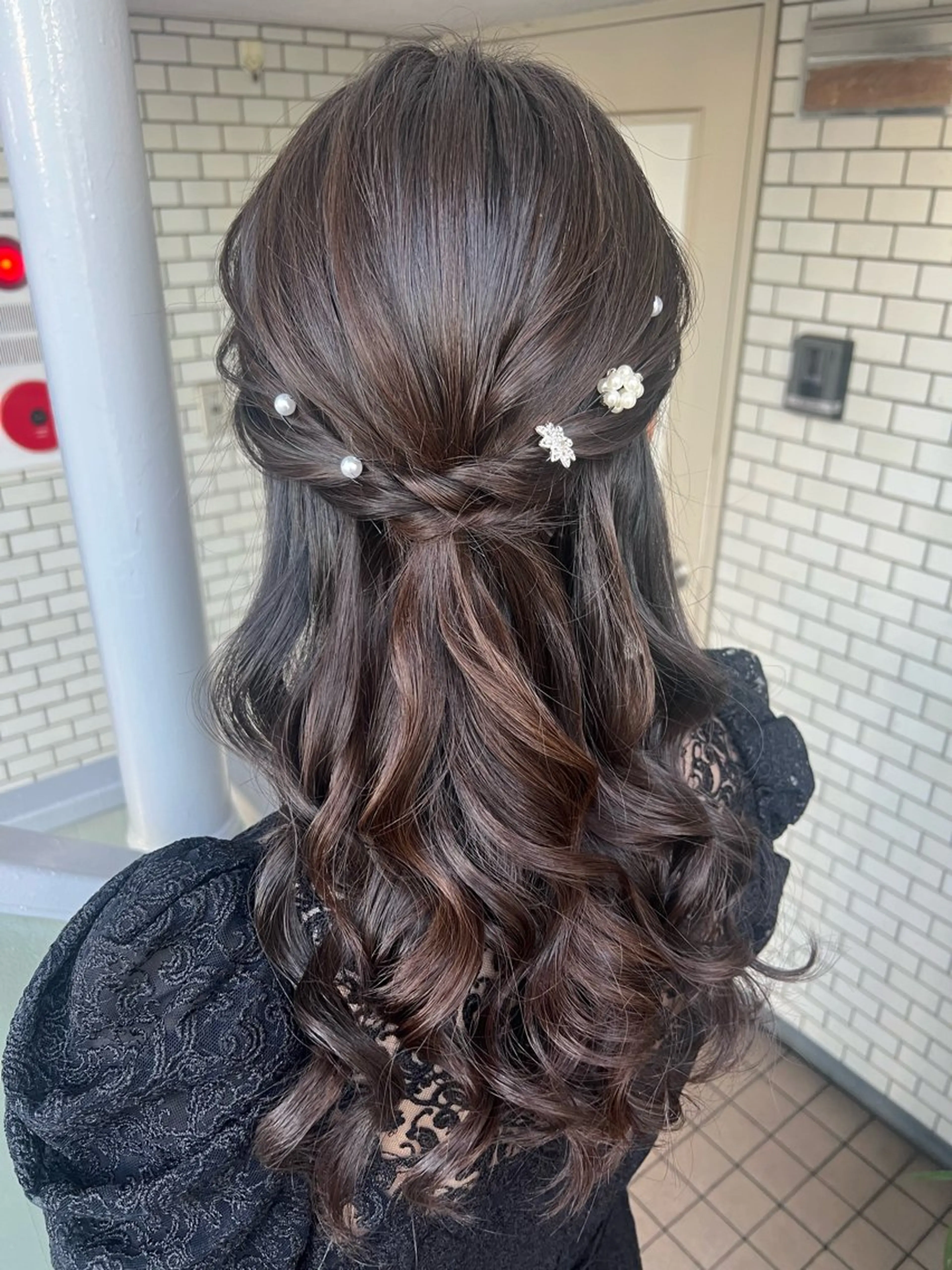 ヘアアレンジ ハーフアップ ヘアセット 大人可愛いヘアメイク 💋🧚‍♀️しずかのヘアスタイル