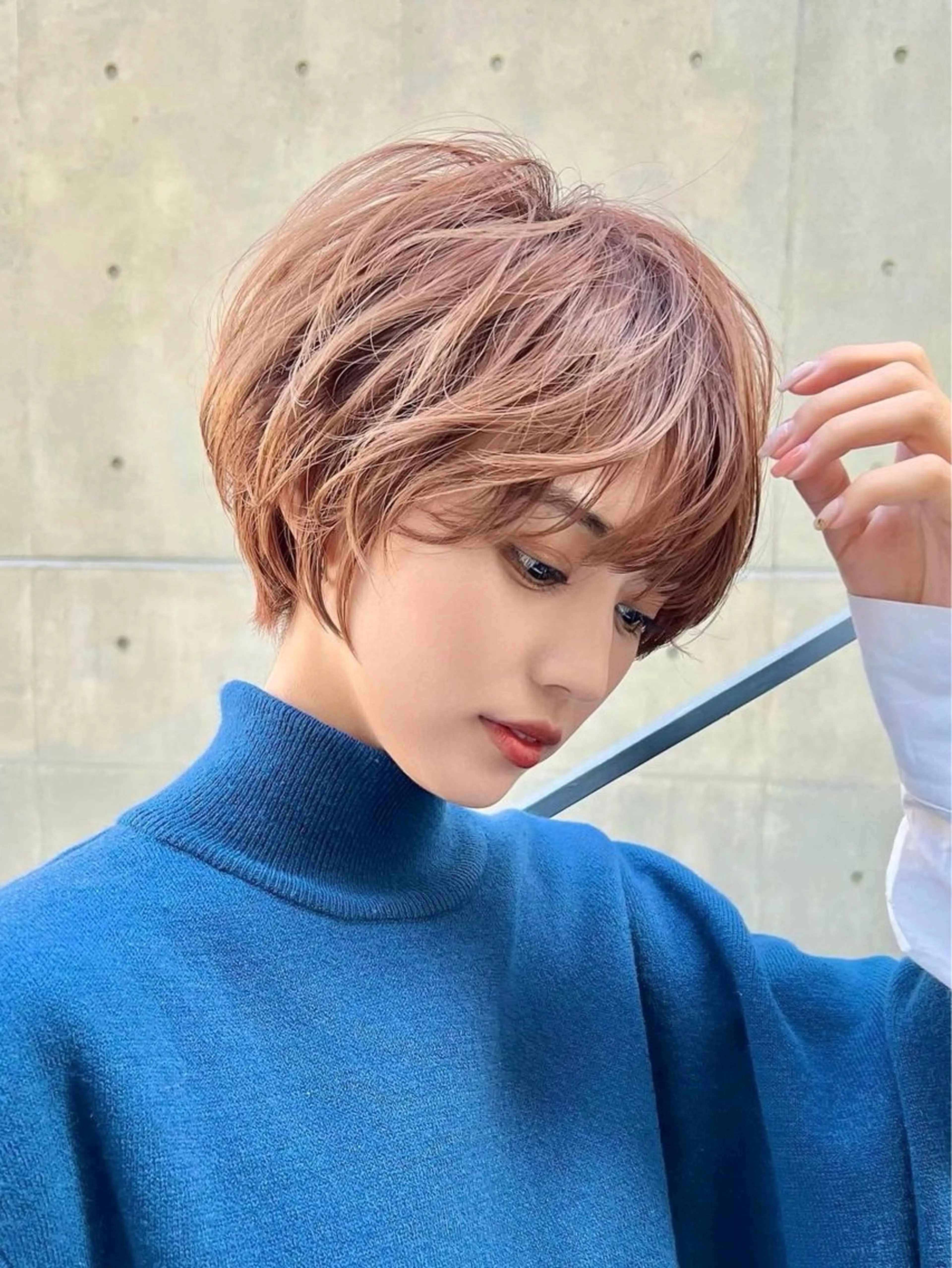 ショート カラー パーマ ヘアアレンジ ⭐️銀座/ショート/ 艶カラー/りょうがのヘアスタイル