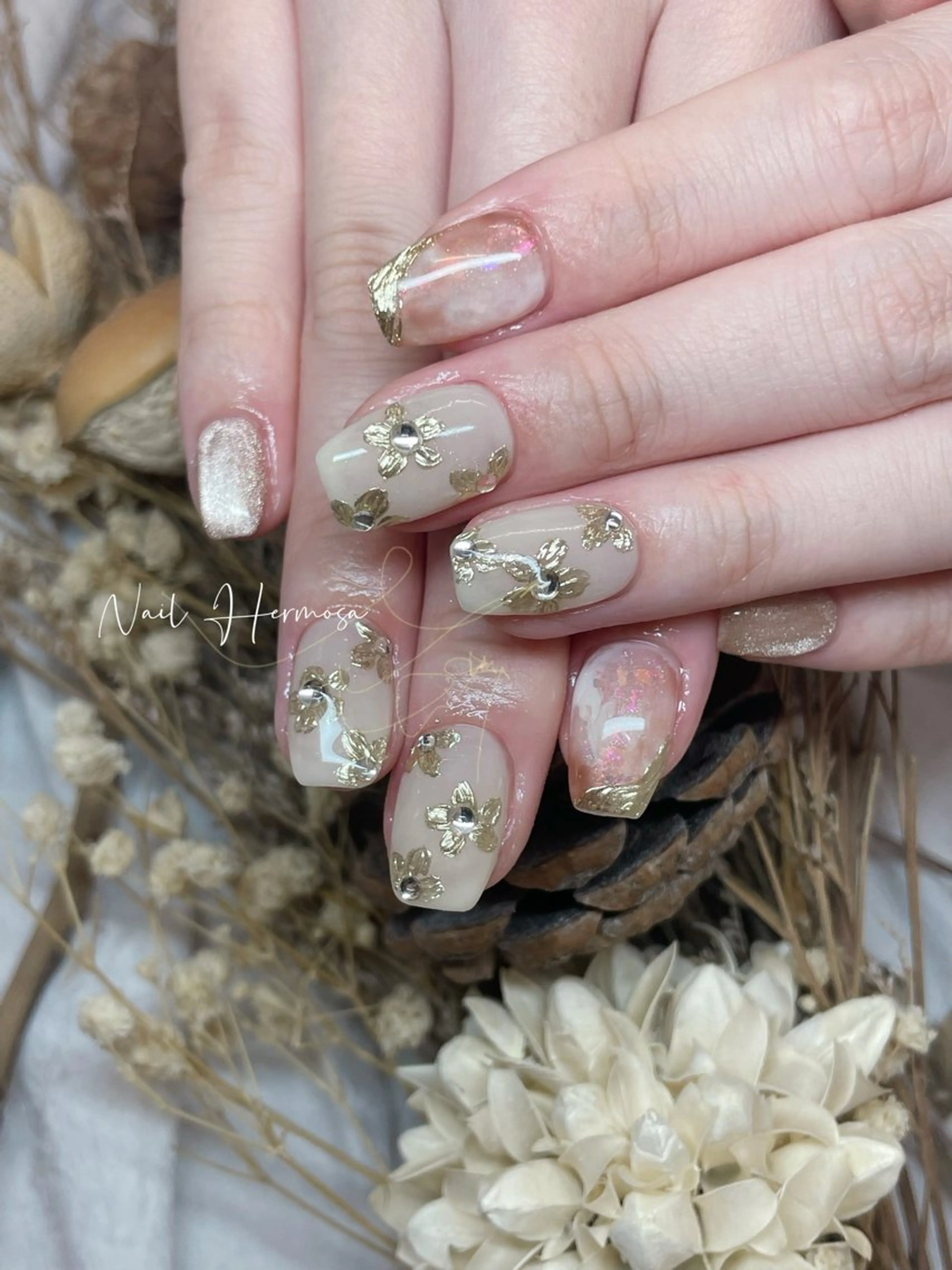 ネイル 長さ出し フラッシュネイル フットネイル ジェルネイル マグネットネイル ハンドネイル ネイル エルモサのネイルデザイン