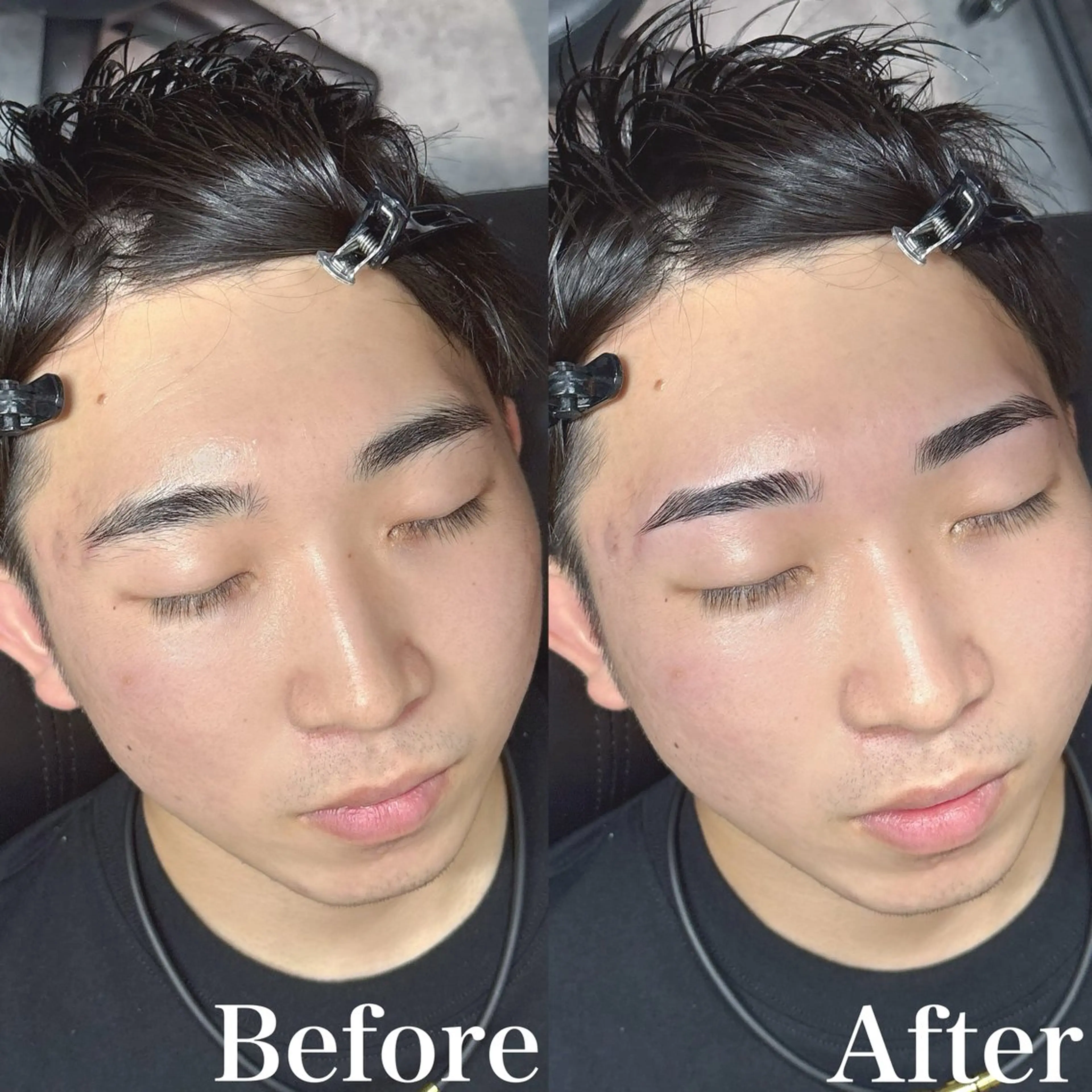 メンズ アイブロウ ワックス脱毛 眉カット 5日◯ Yusukeの眉毛・アイブロウイメージ