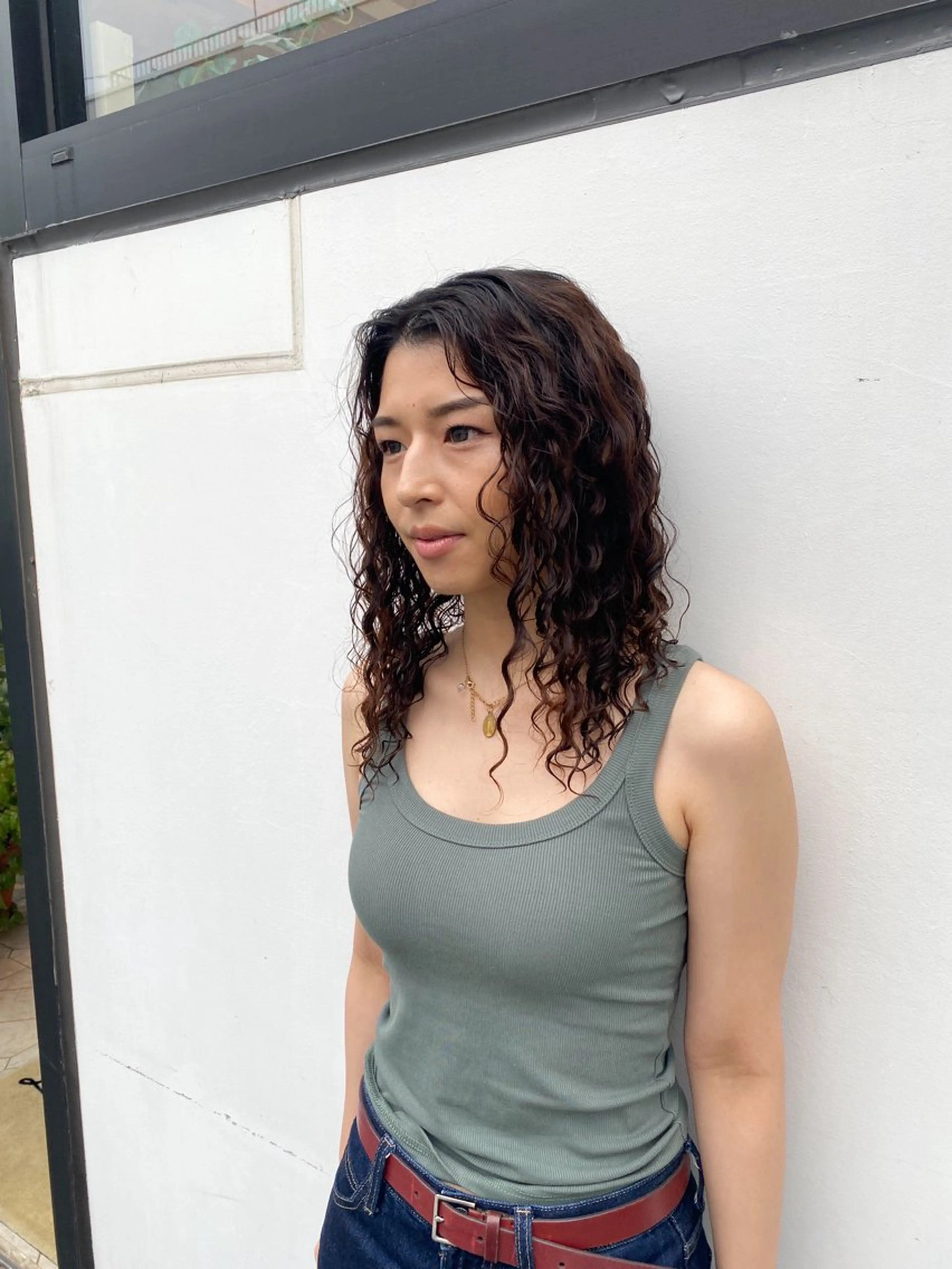 ロング パーマ カット パーマ 菊池大一 溝の口パーマのヘアスタイル