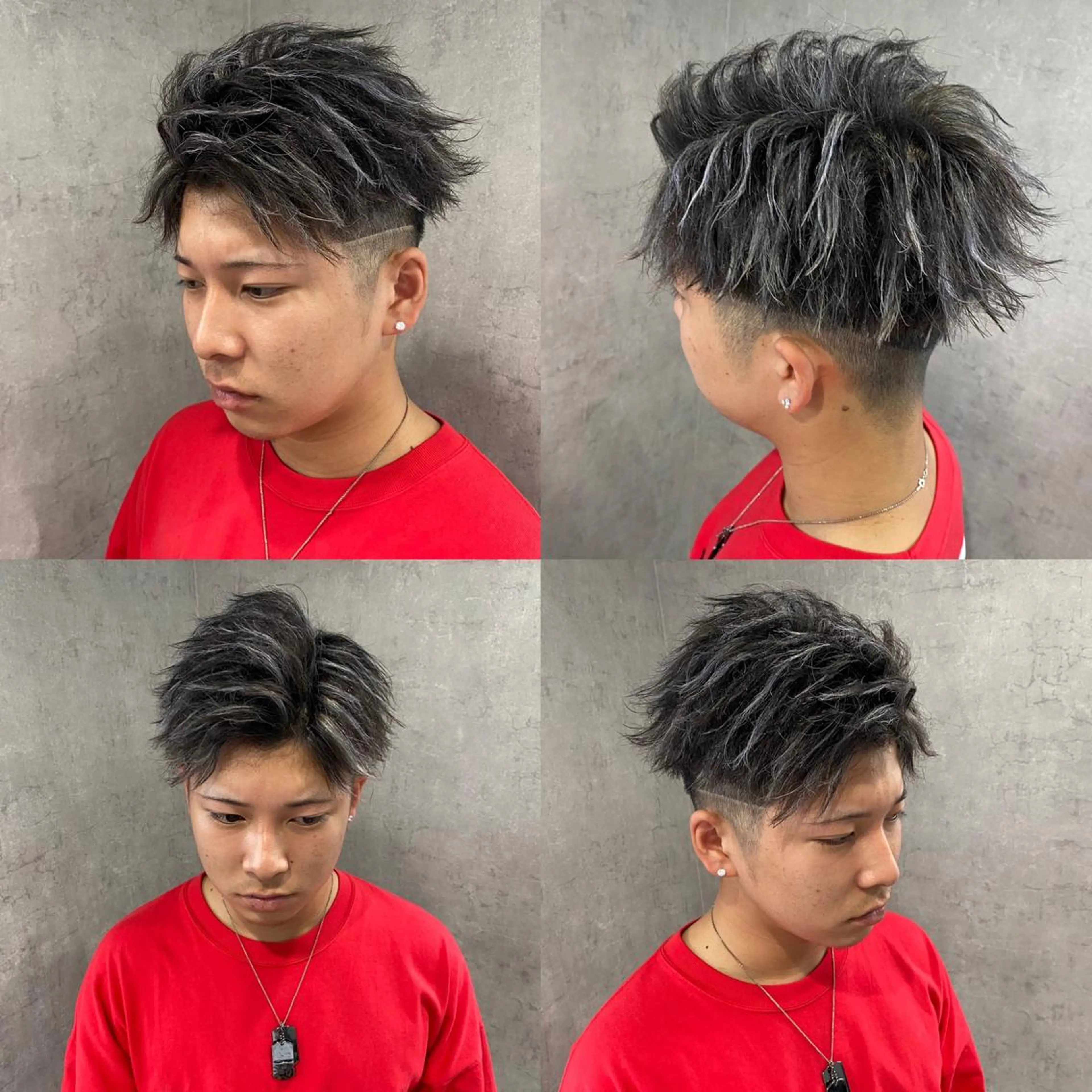 ショート カラー メンズ メンズハイライト ハイライトカラー 外国人風カラー ハイライト カット ヘアカラー ヘアセット KAITO メンズ特化美容師のヘアスタイル
