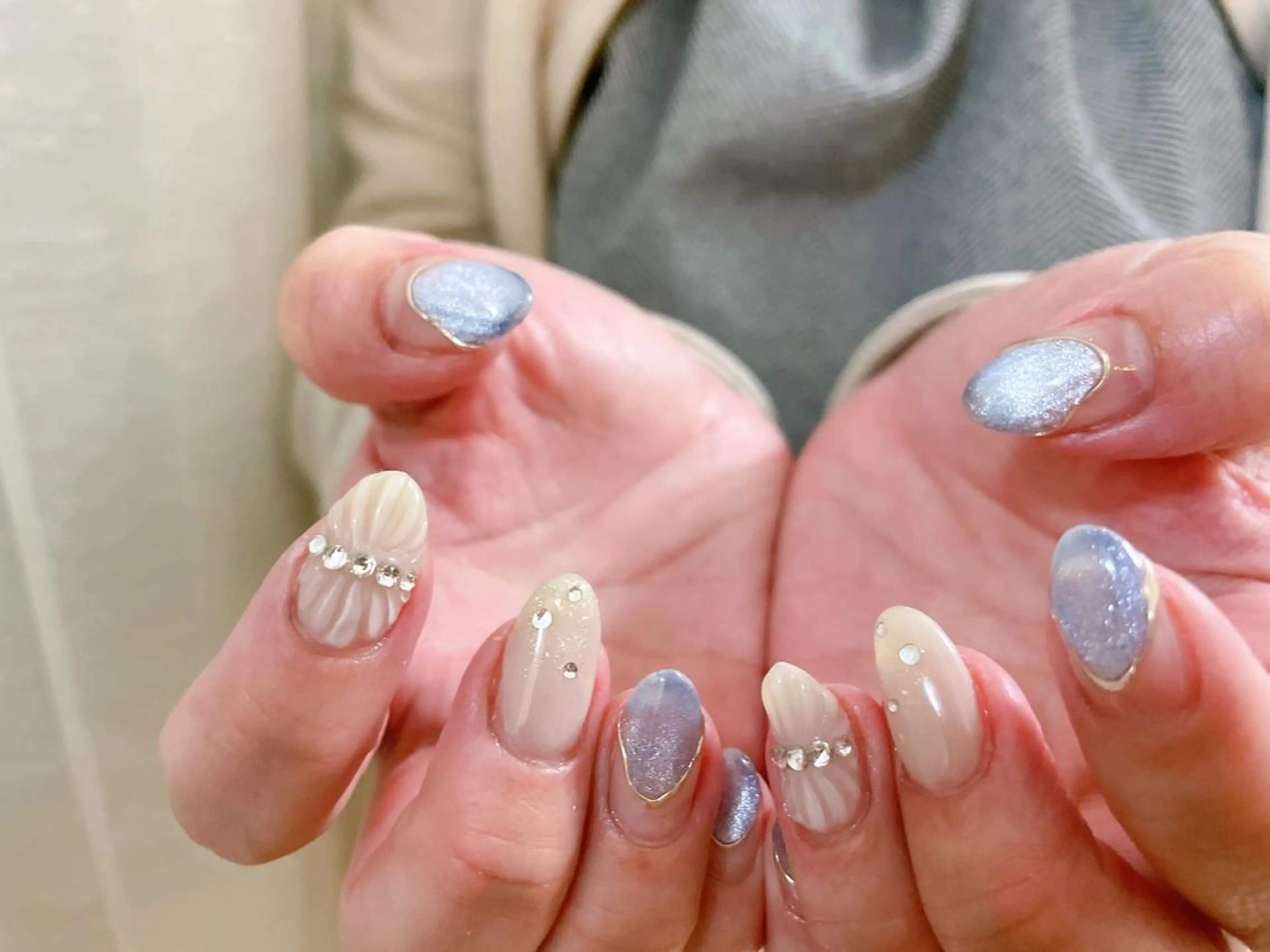 ネイル オーロラネイル フラワーネイル フットネイル フレンチネイル ジェルネイル ハンドネイル kikinail 溝の口のネイルデザイン