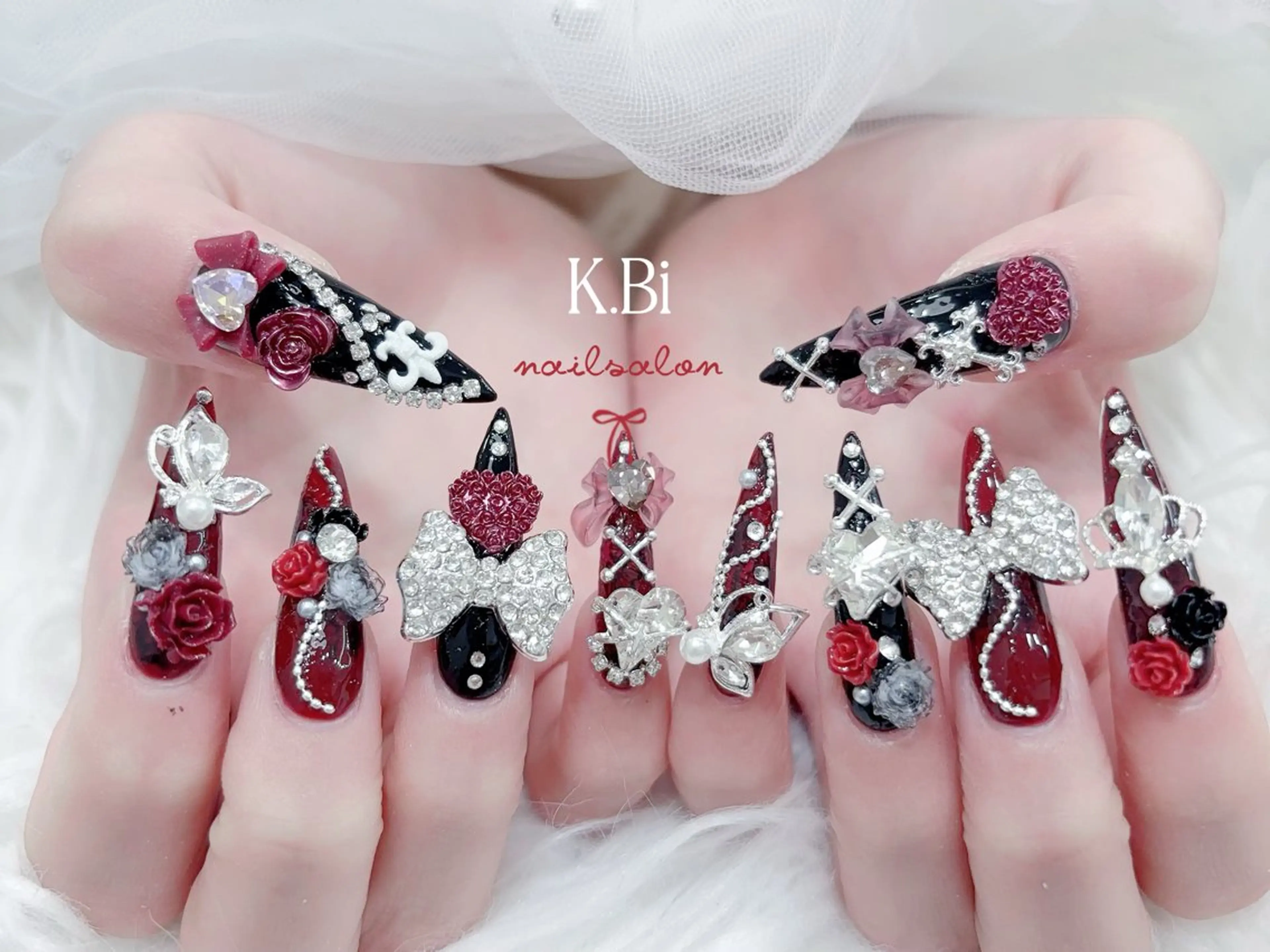 ネイル 成人式 K.bi_nail ネイル長さ出し専門店のネイルデザイン