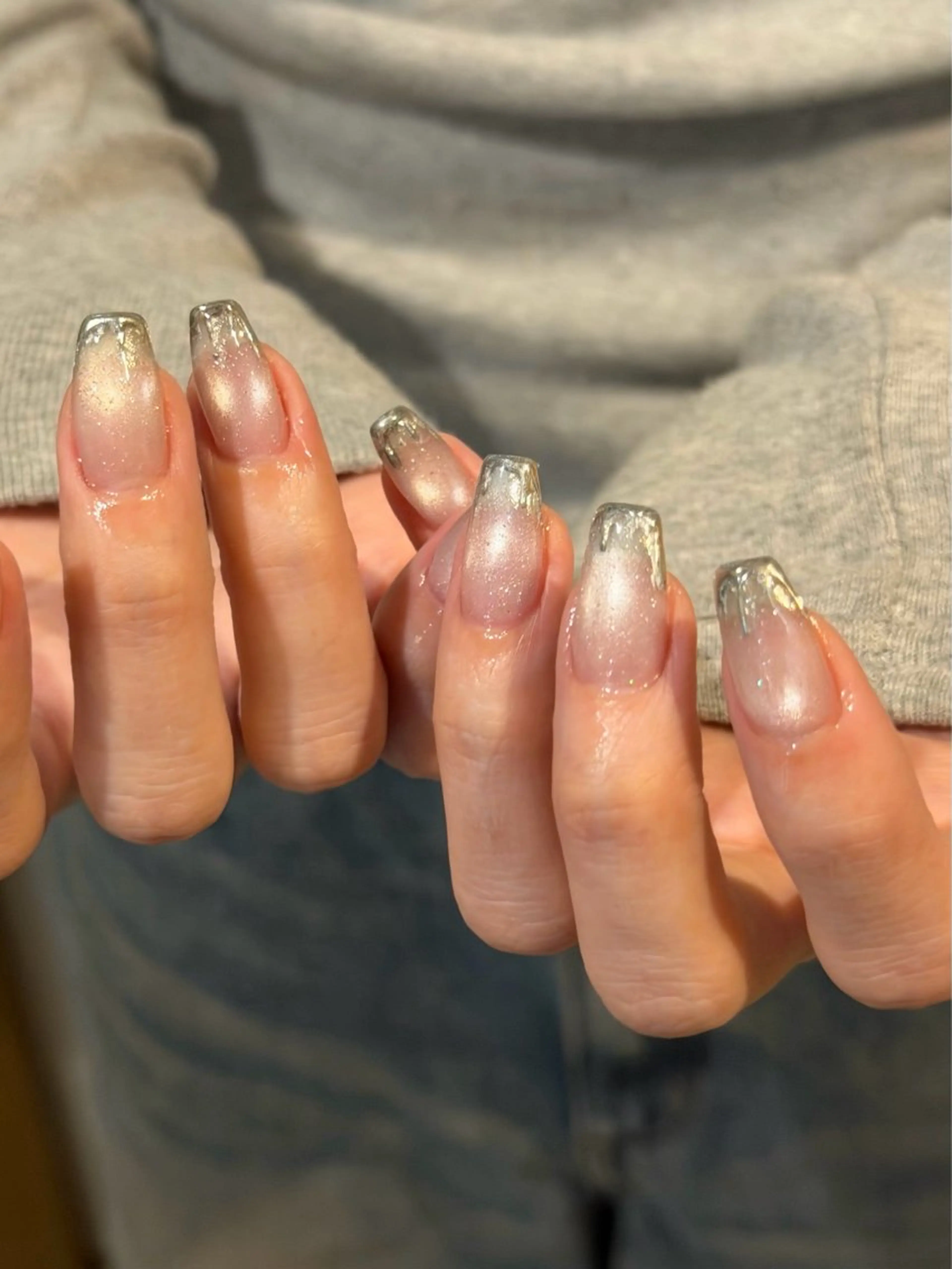 ネイル マグネットネイル ミラーネイル 持ち込み ハンドネイル NORA南青山/ kanohaのネイルデザイン