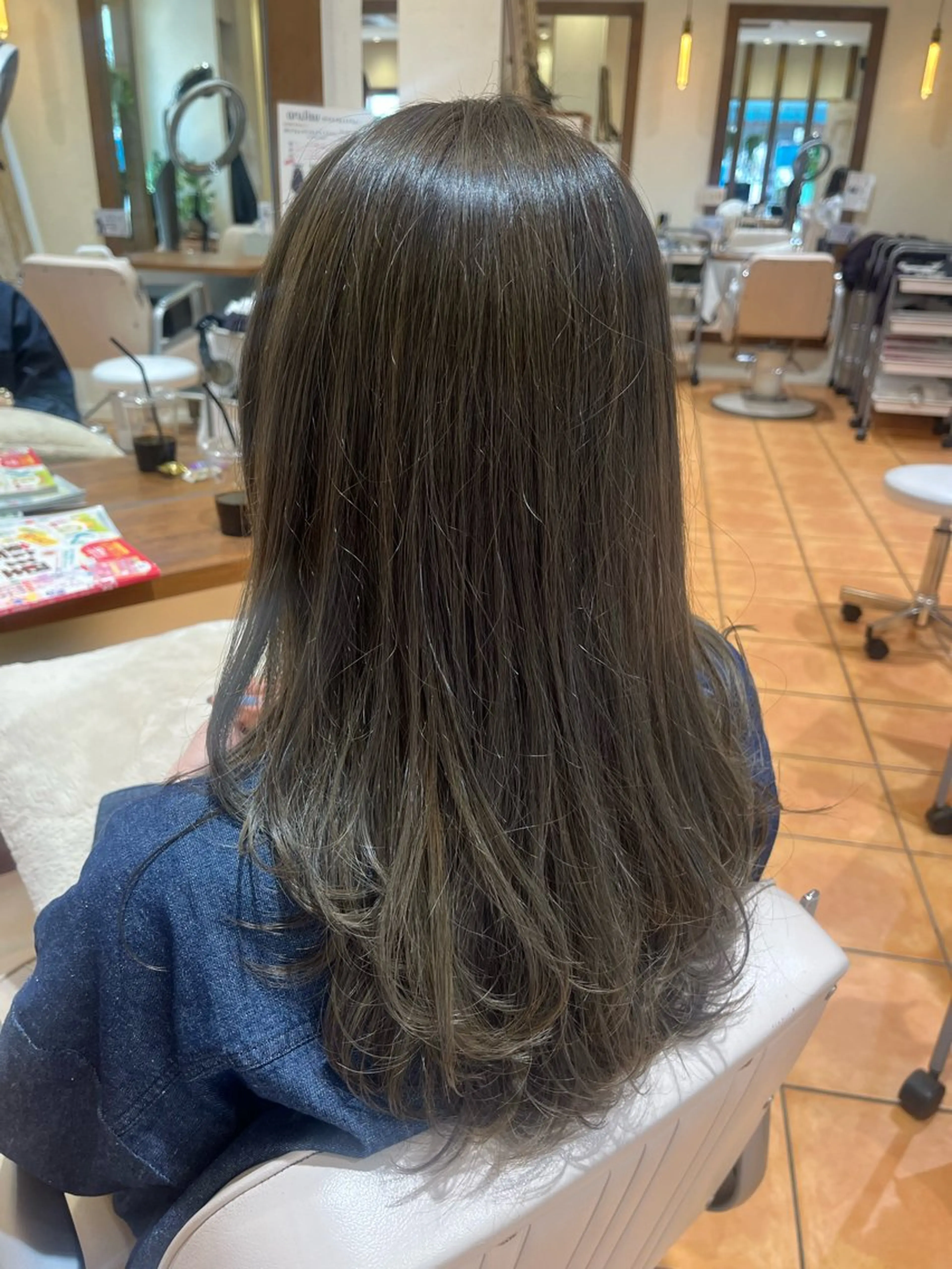 ロング カラー 透明感カラー グレージュ カット ヘアカラー ほそや うらら / モデル募集中🌹のヘアスタイル