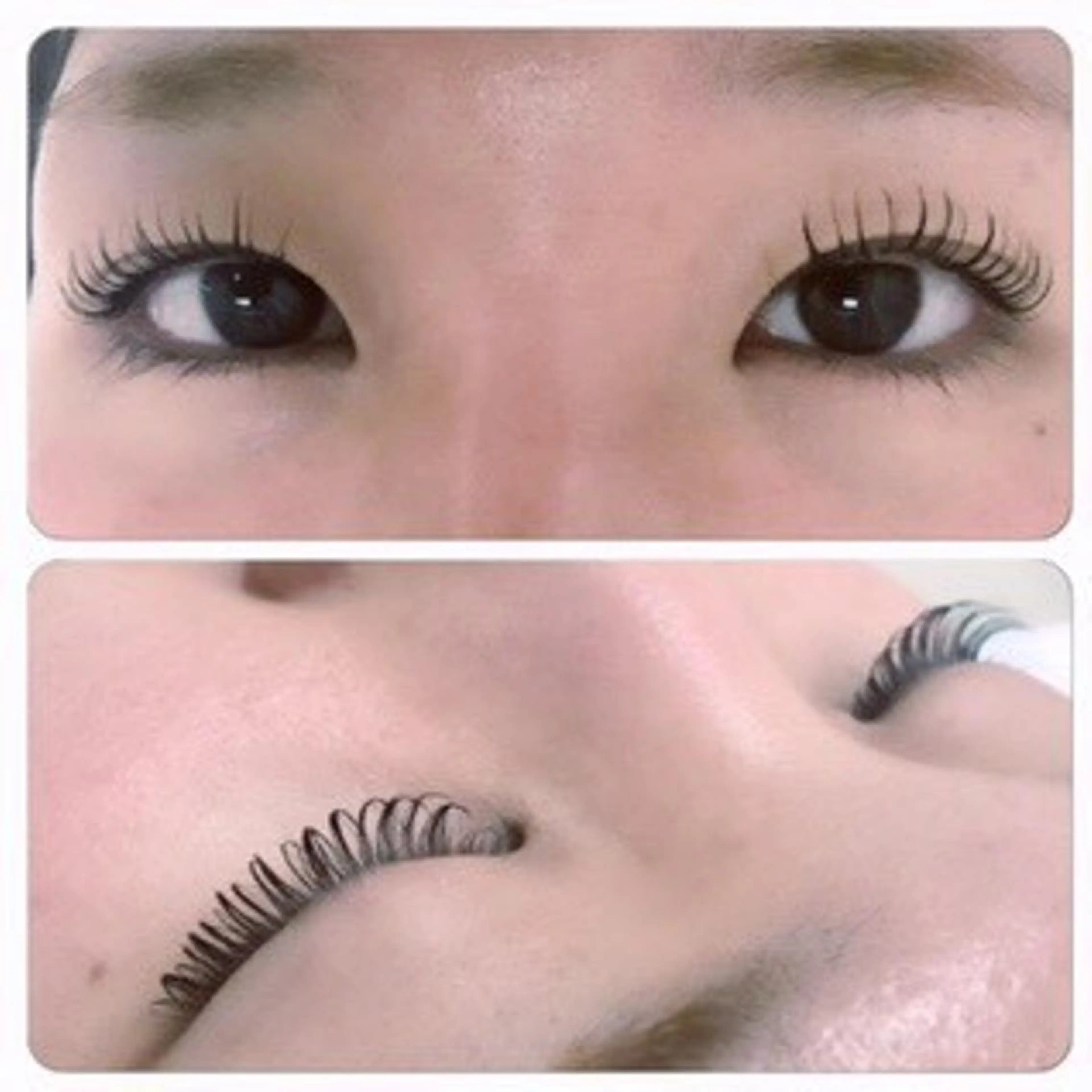 短いまつげでもかかるまつげパーマの写真