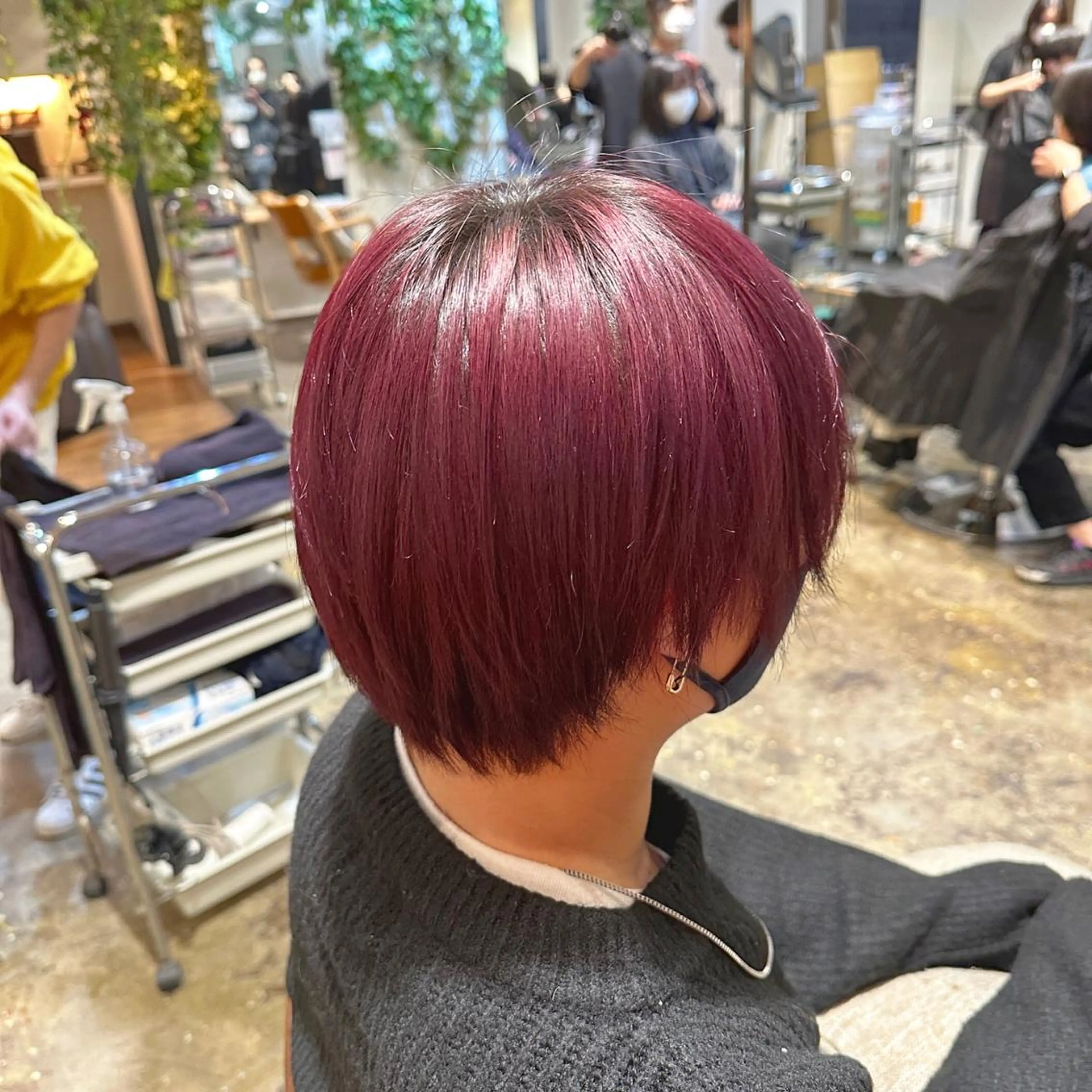 ショート カラー メンズ メンズブリーチ ブリーチ レッドカラー バイオレットカラー カット ヘアカラー トリートメント 🇰🇷韓国ｽﾀｲﾙ ﾚｲﾔｰ/ayanaのヘアスタイル