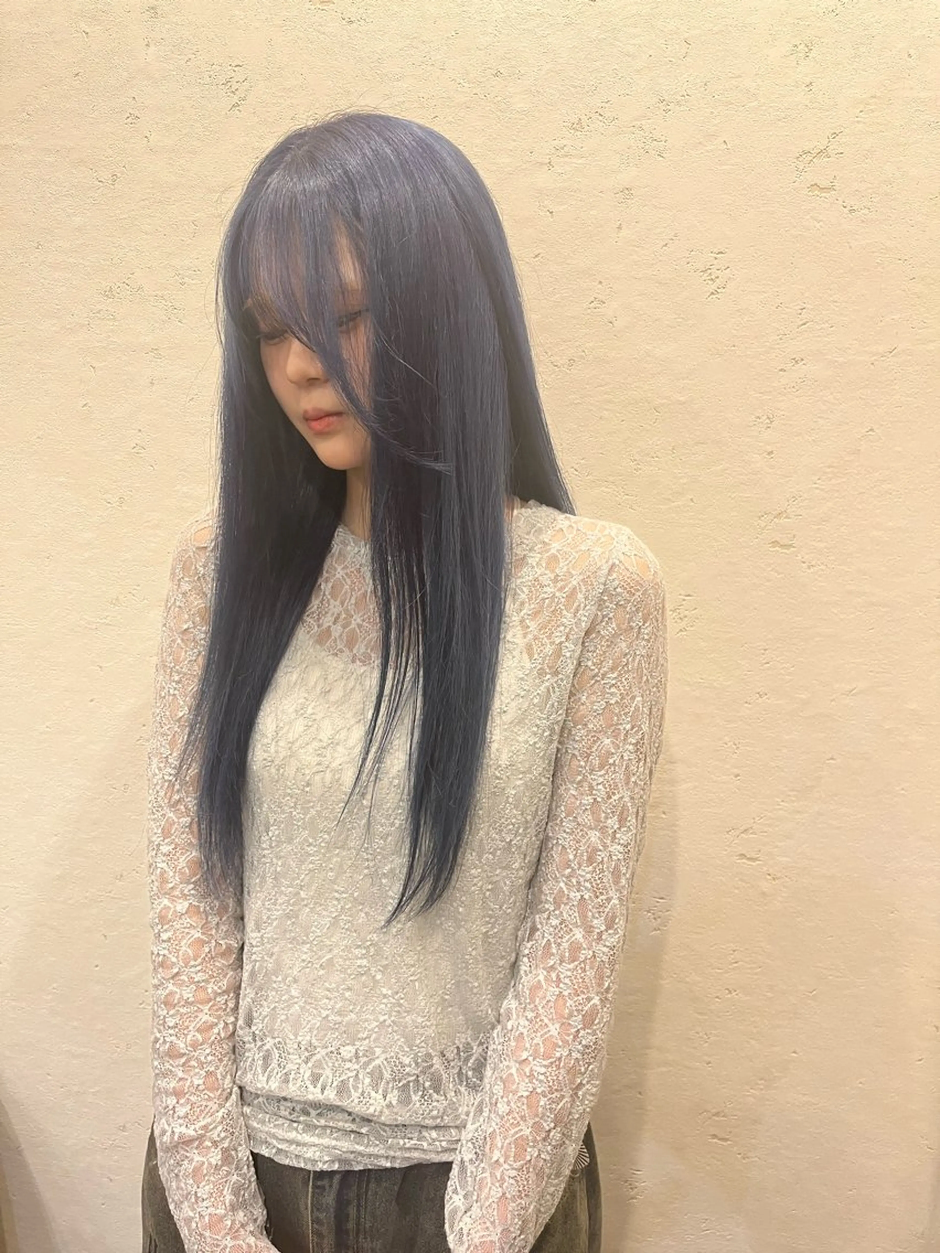 カラー ブリーチ ブルーカラー ヘアカラー 阿部 翔一郎/暖色系カラーのヘアスタイル