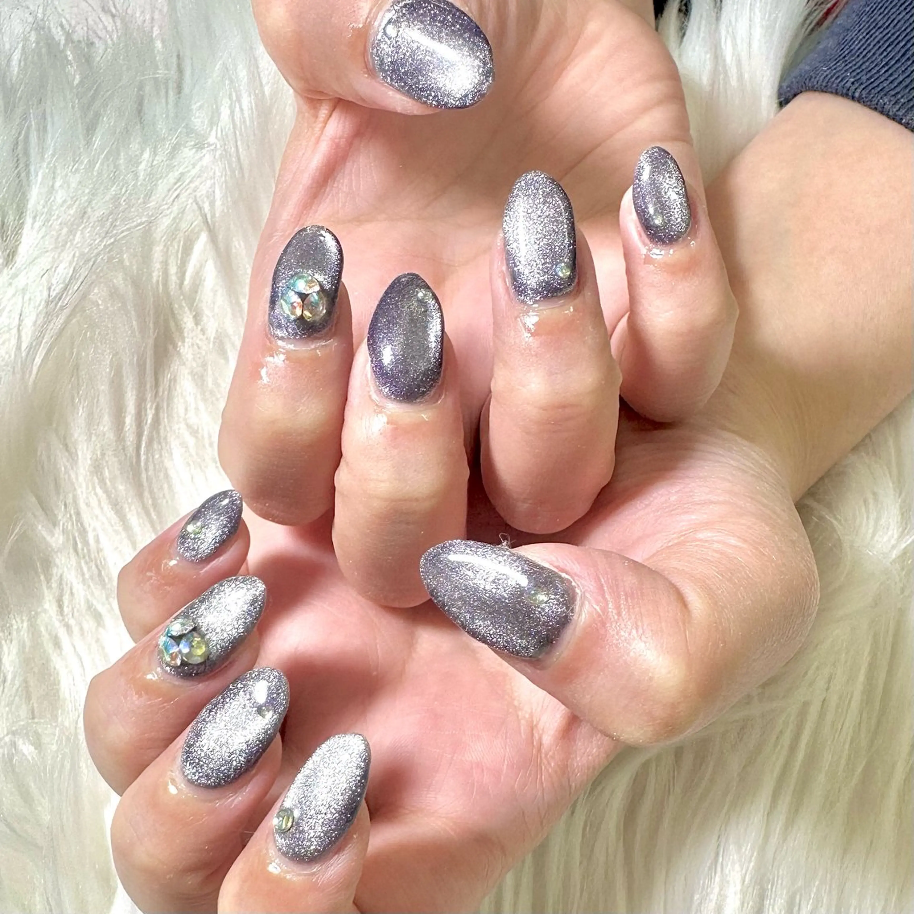 ネイル マグネットネイル ストーンネイル ハンドネイル Heartnail Hino Reinaのネイルデザイン