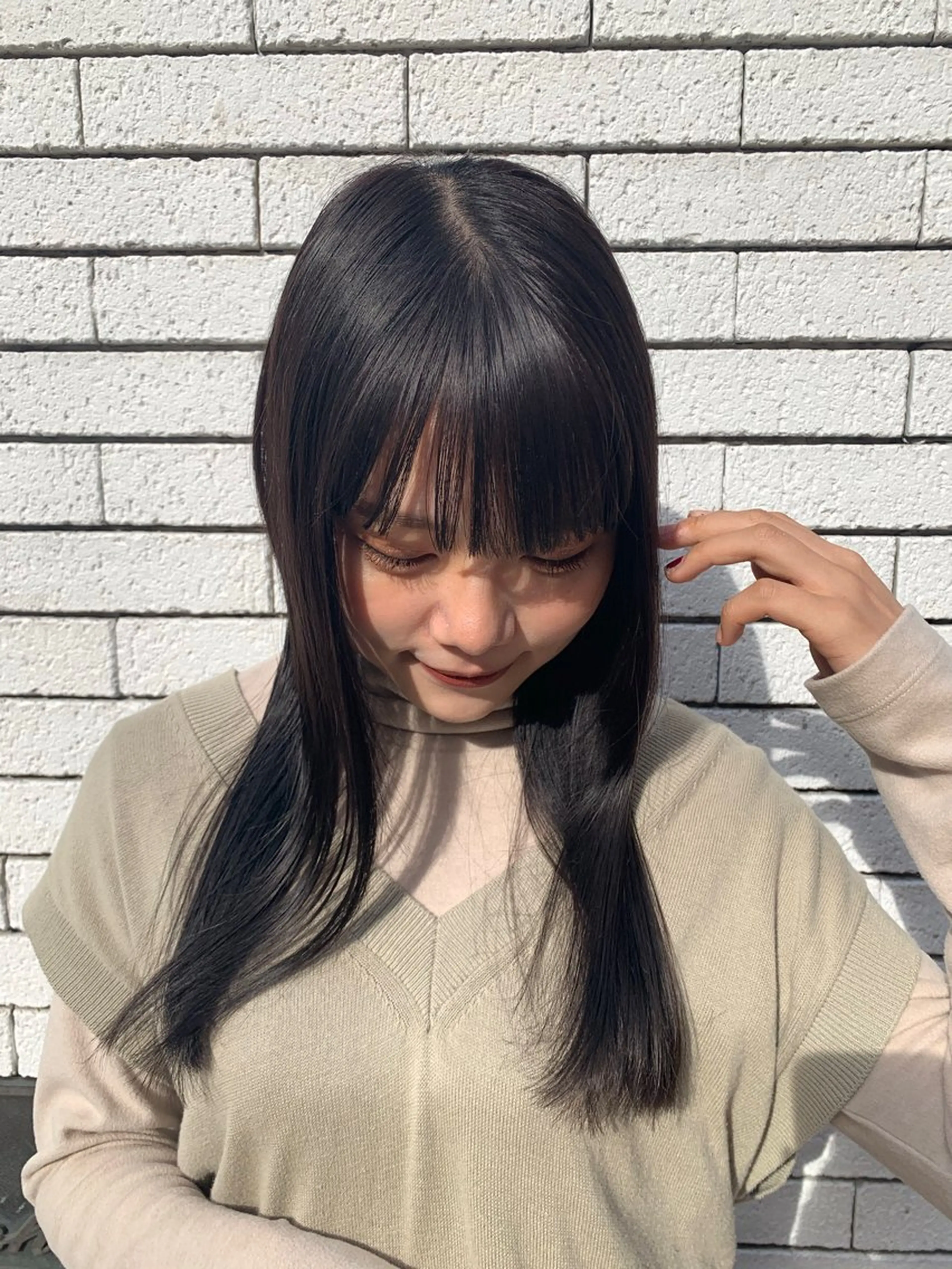 🌈就活前にオススメ🫧黒染めを使わない暗髪カラー+1stepスチームトリートメント💎オリーブ.グレージュ.ネイビーの写真