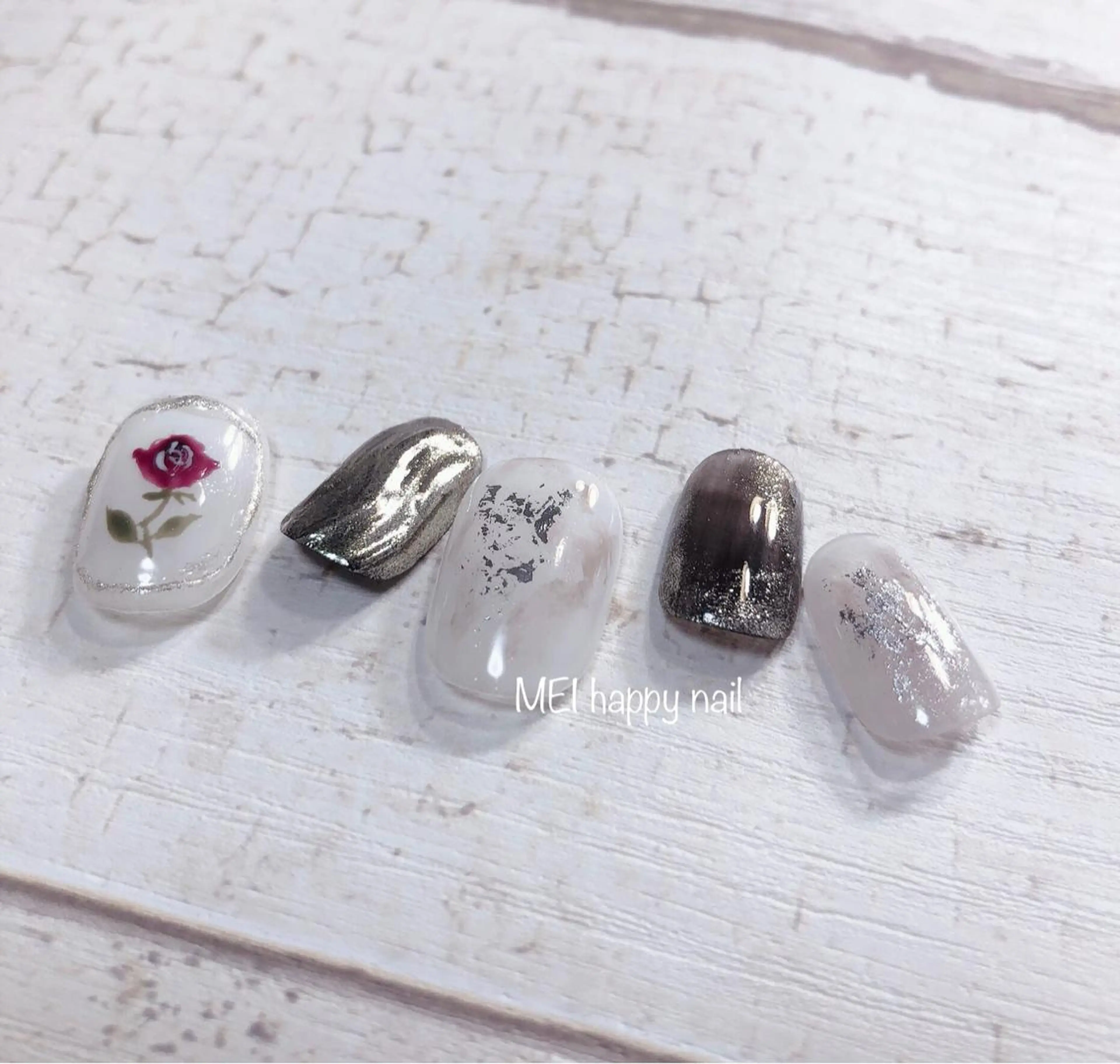 ネイル ハンドネイル 北浦和 自爪育成ケアのネイルデザイン