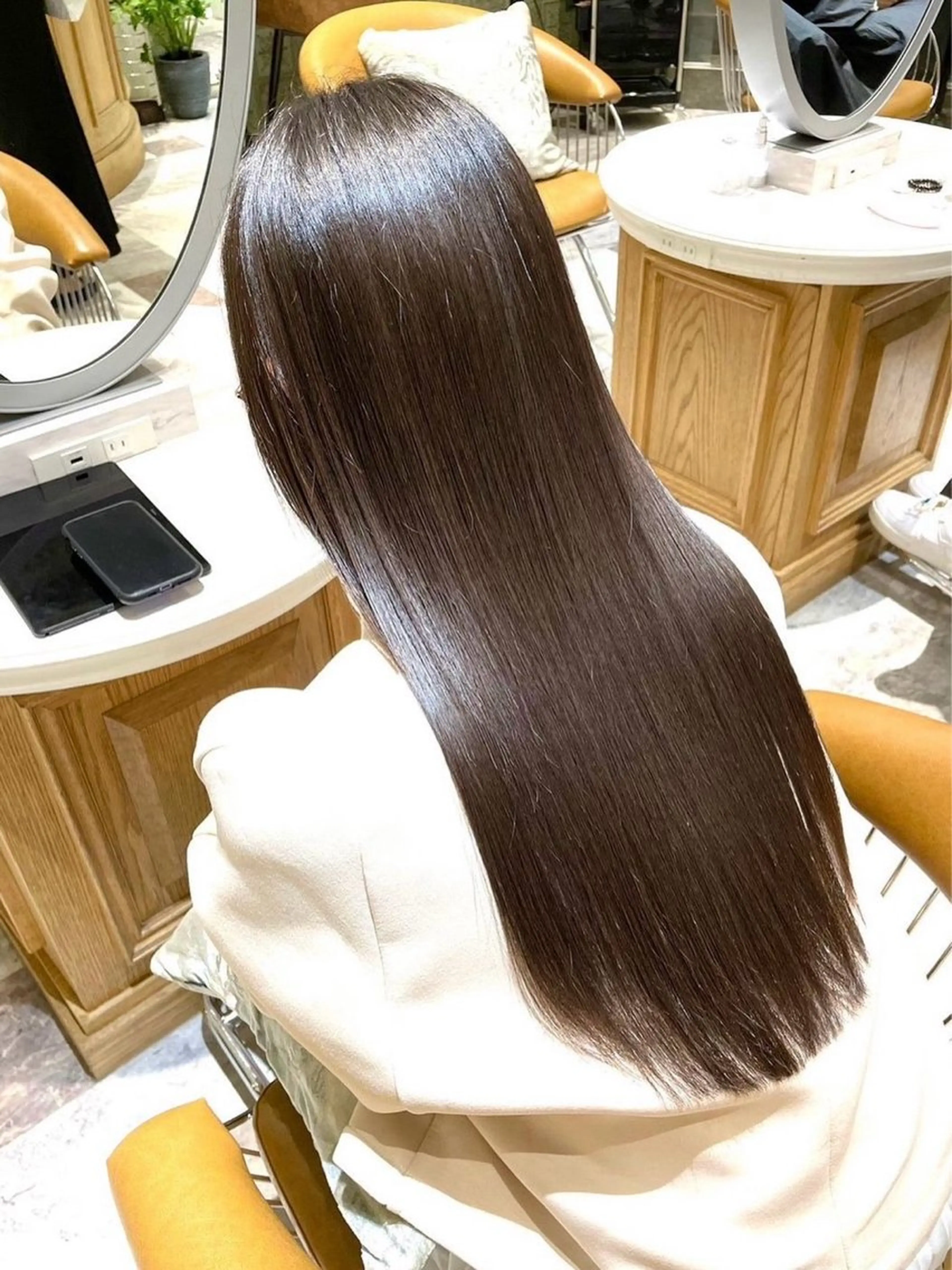 ロング カラー カット 縮毛矯正 トリートメント 佐京春奈/縮毛矯正 髪質改善/美髪カラーのヘアスタイル