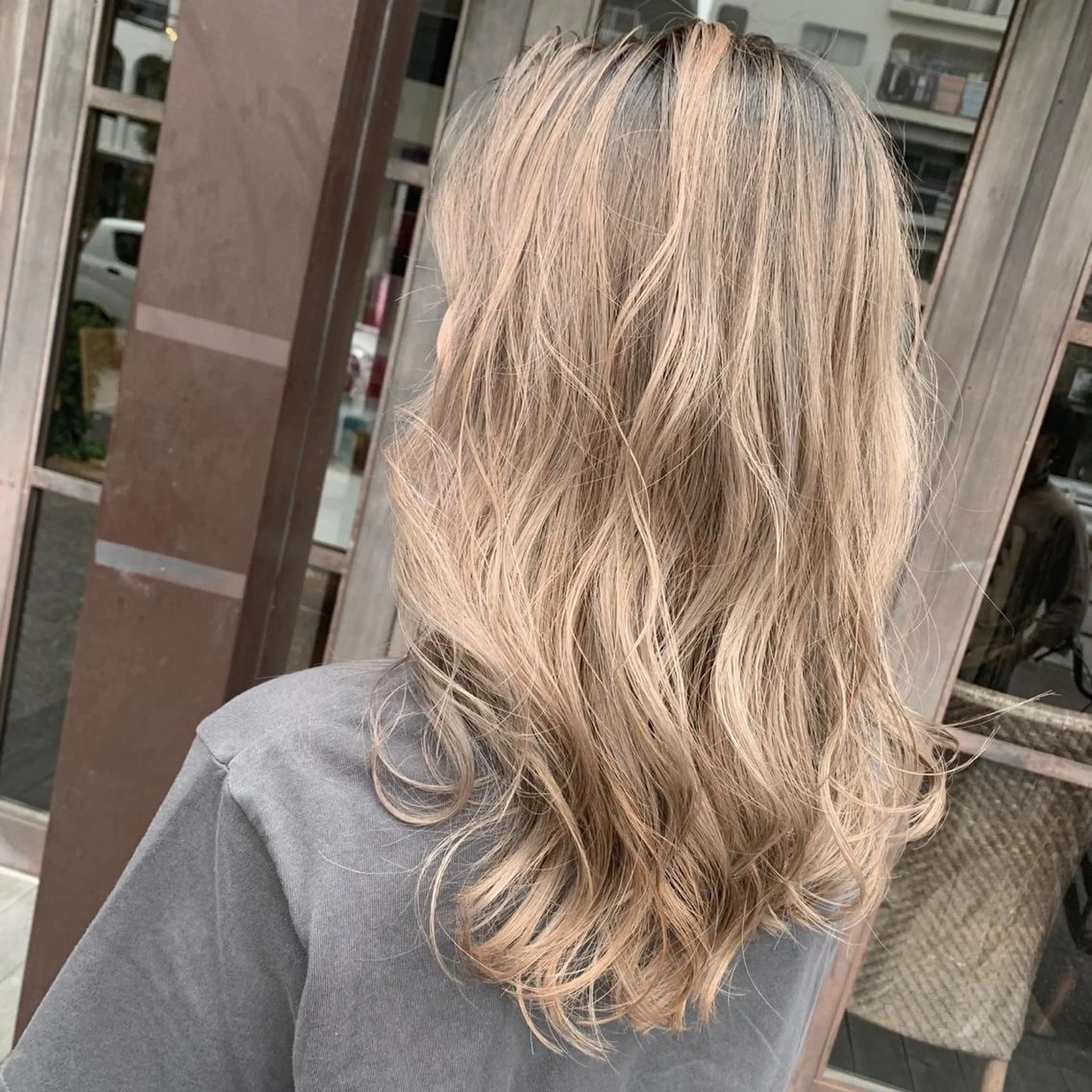 ミディアム カラー 髪質改善/縮毛矯正 心斎橋/池本有宏のヘアスタイル