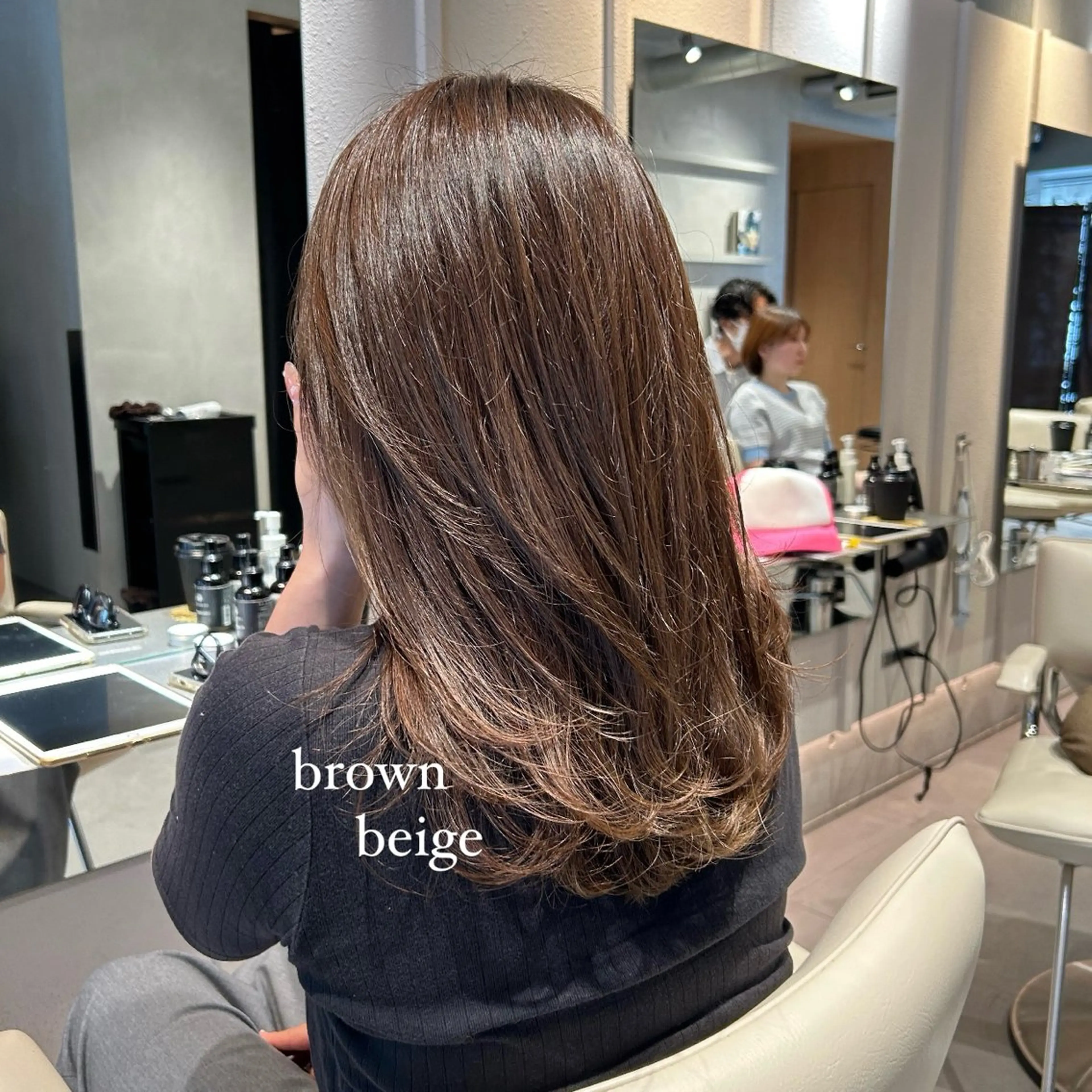 ミディアム カラー ブリーチ ダブルカラー ブリーチなしカラー ヘアカラー 艶感/ナチュラル 🌿マアヤのヘアスタイル