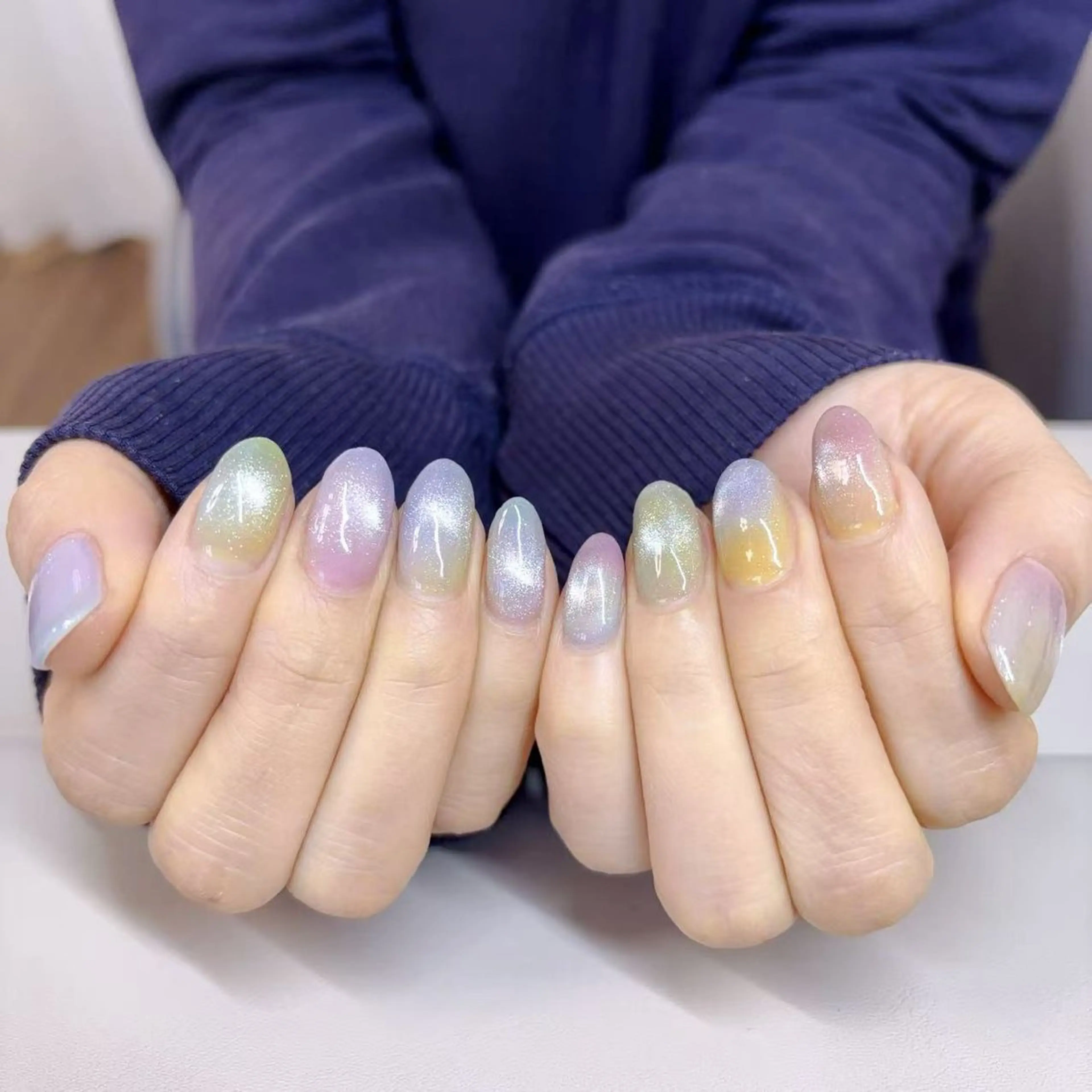 ネイル 成人式 フレンチネイル ジェルネイル グラデーション 卒業式 ハンドネイル Rika  nail cocoのネイルデザイン