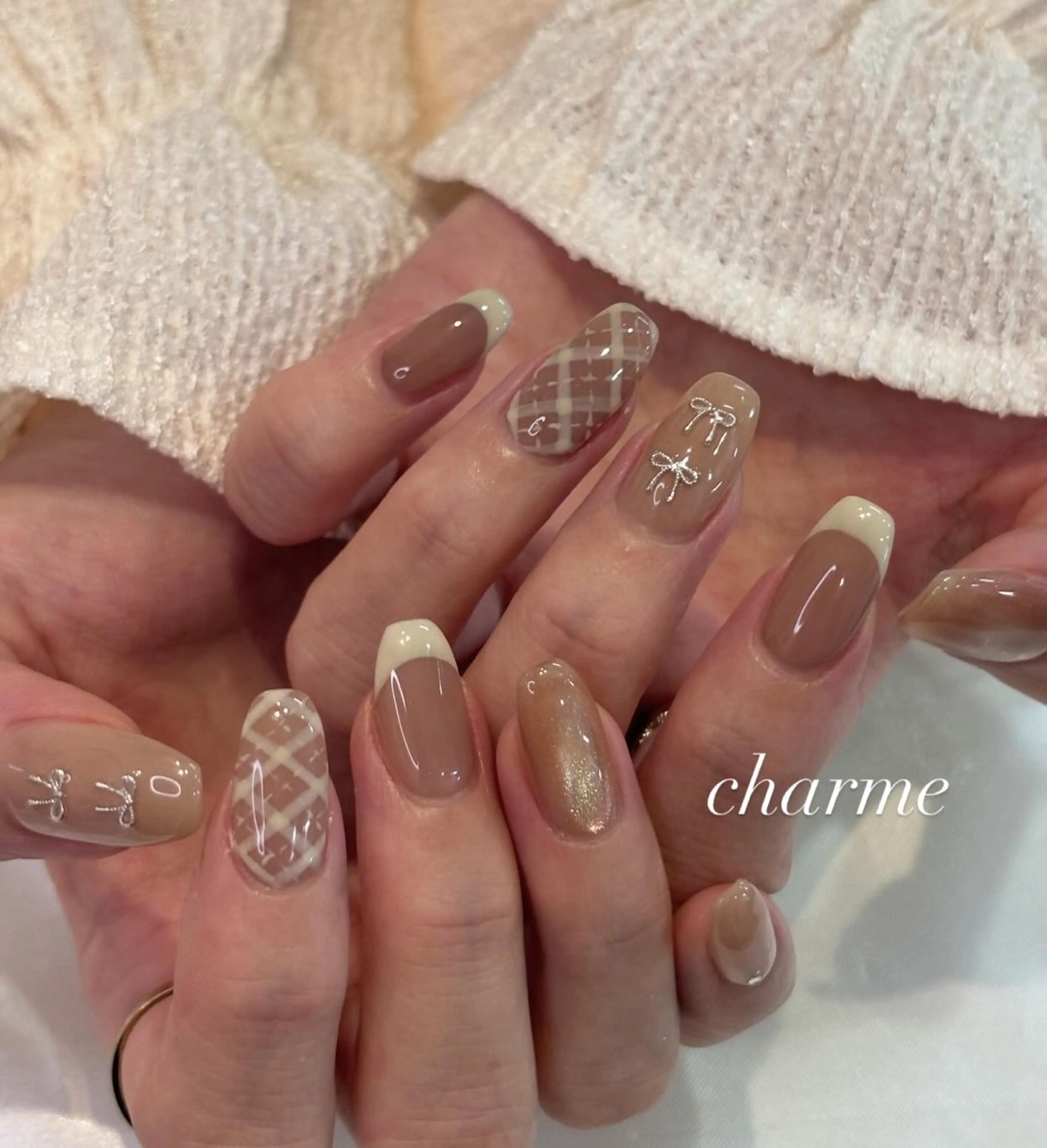 ネイル 持ち込み ハンドネイル charme nailのネイルデザイン