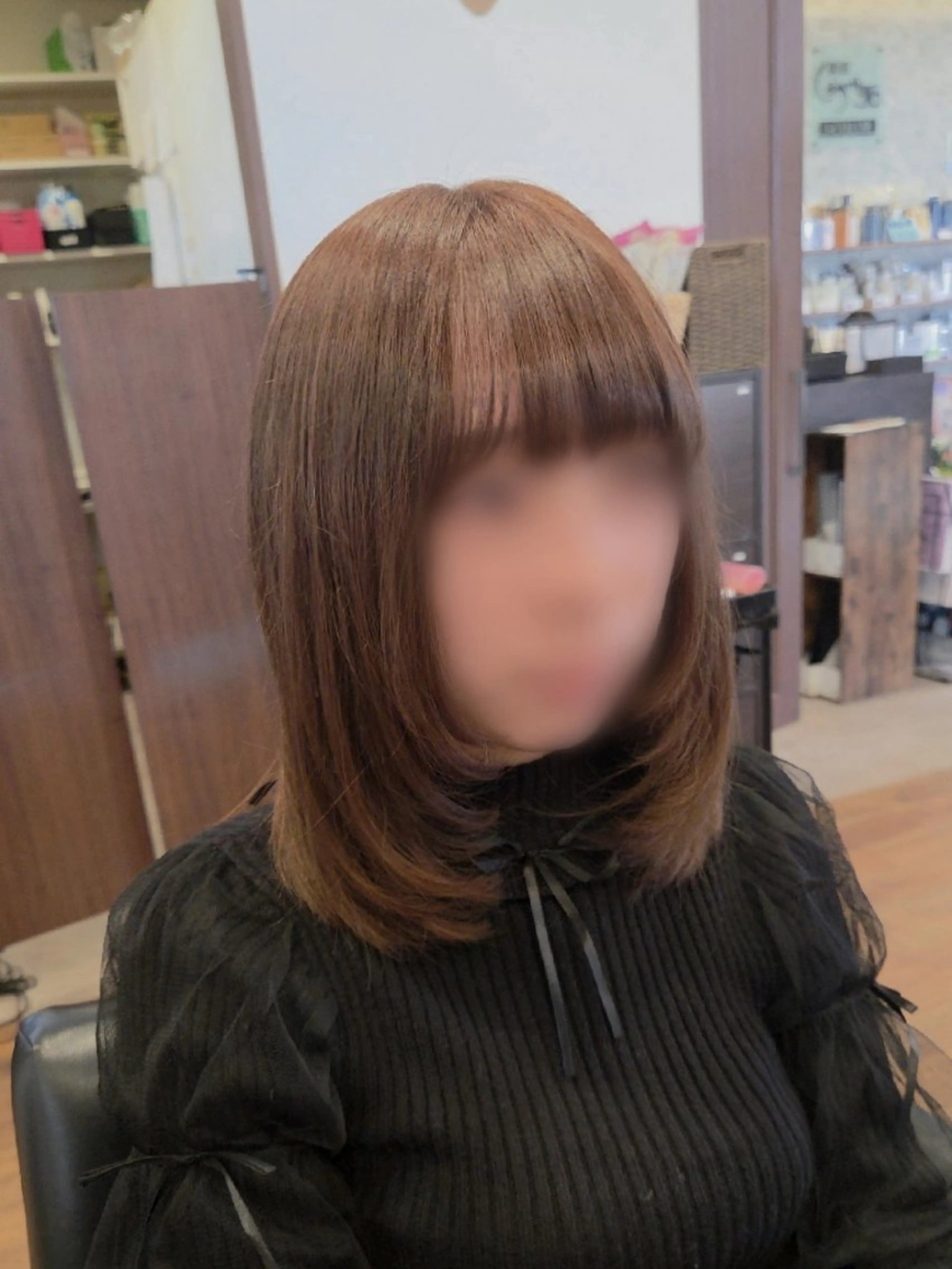 ミディアム カラー カット ヘアカラー トリートメント 関口 友菜のヘアスタイル