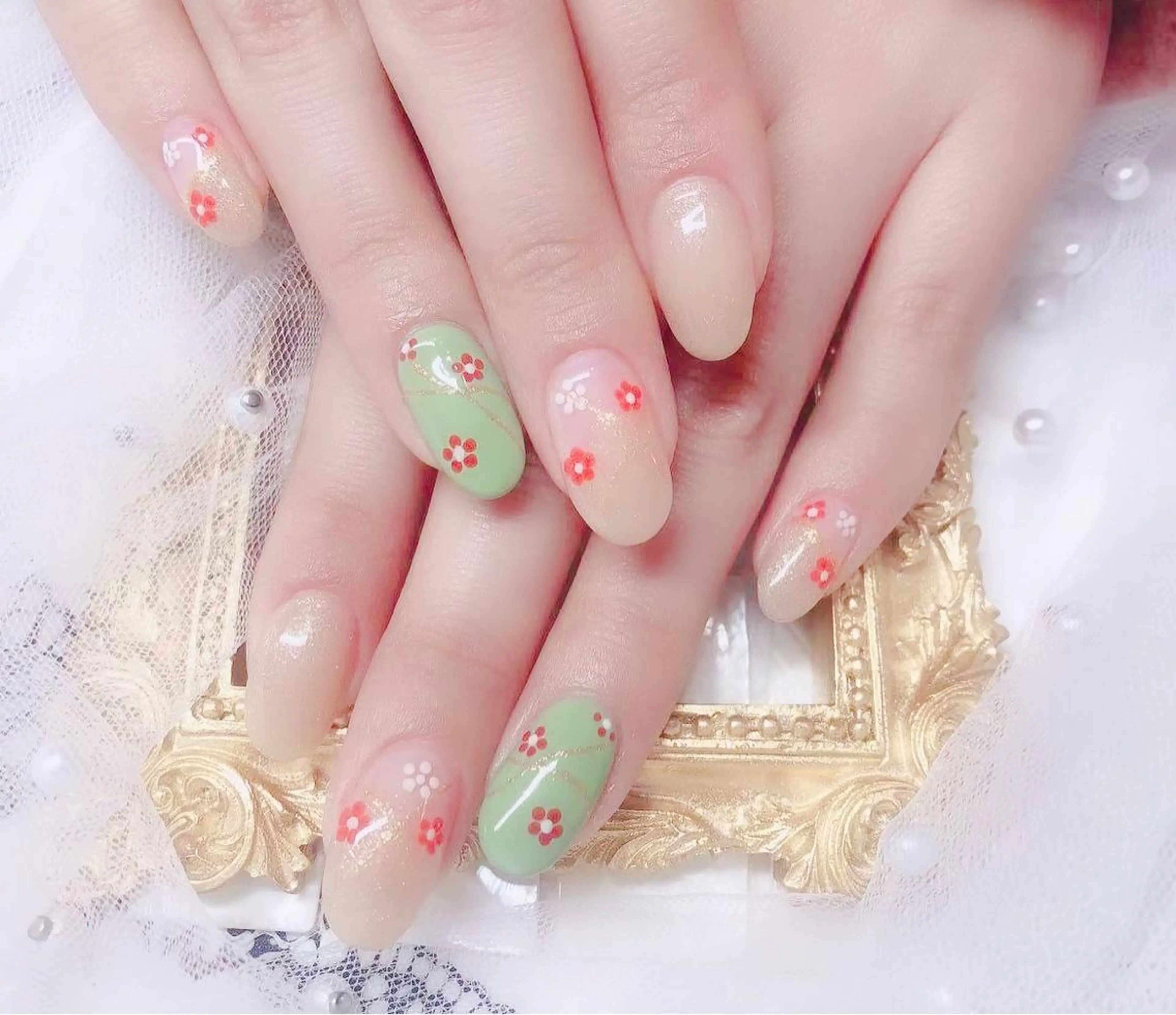 ネイル ハンドネイル マジック ミラーのネイルデザイン