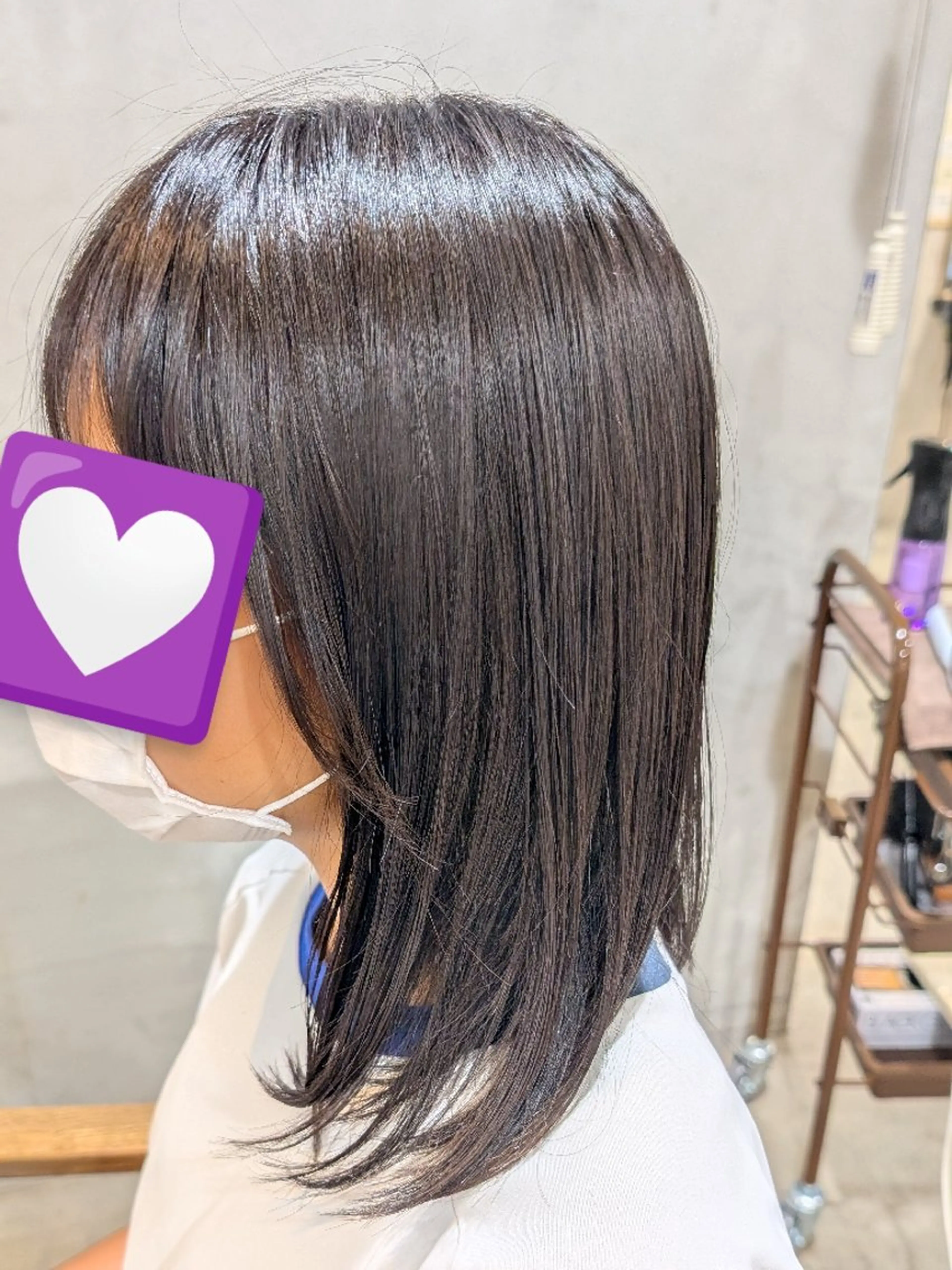 セミロング サイドバング カット 【女性限定】 しおりのヘアスタイル