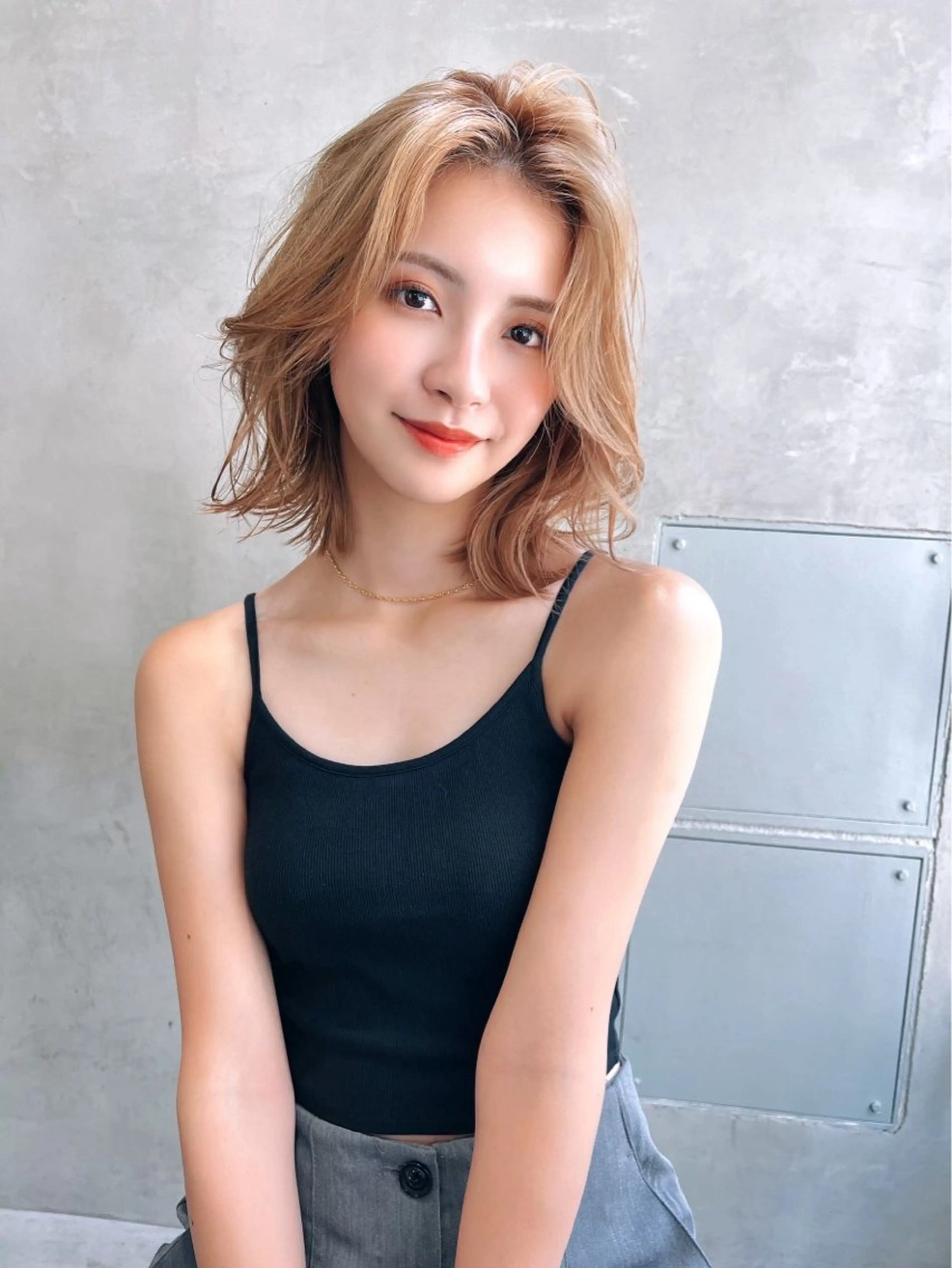 ミディアム ヘアカラー トリートメント 五川 懸心のヘアスタイル