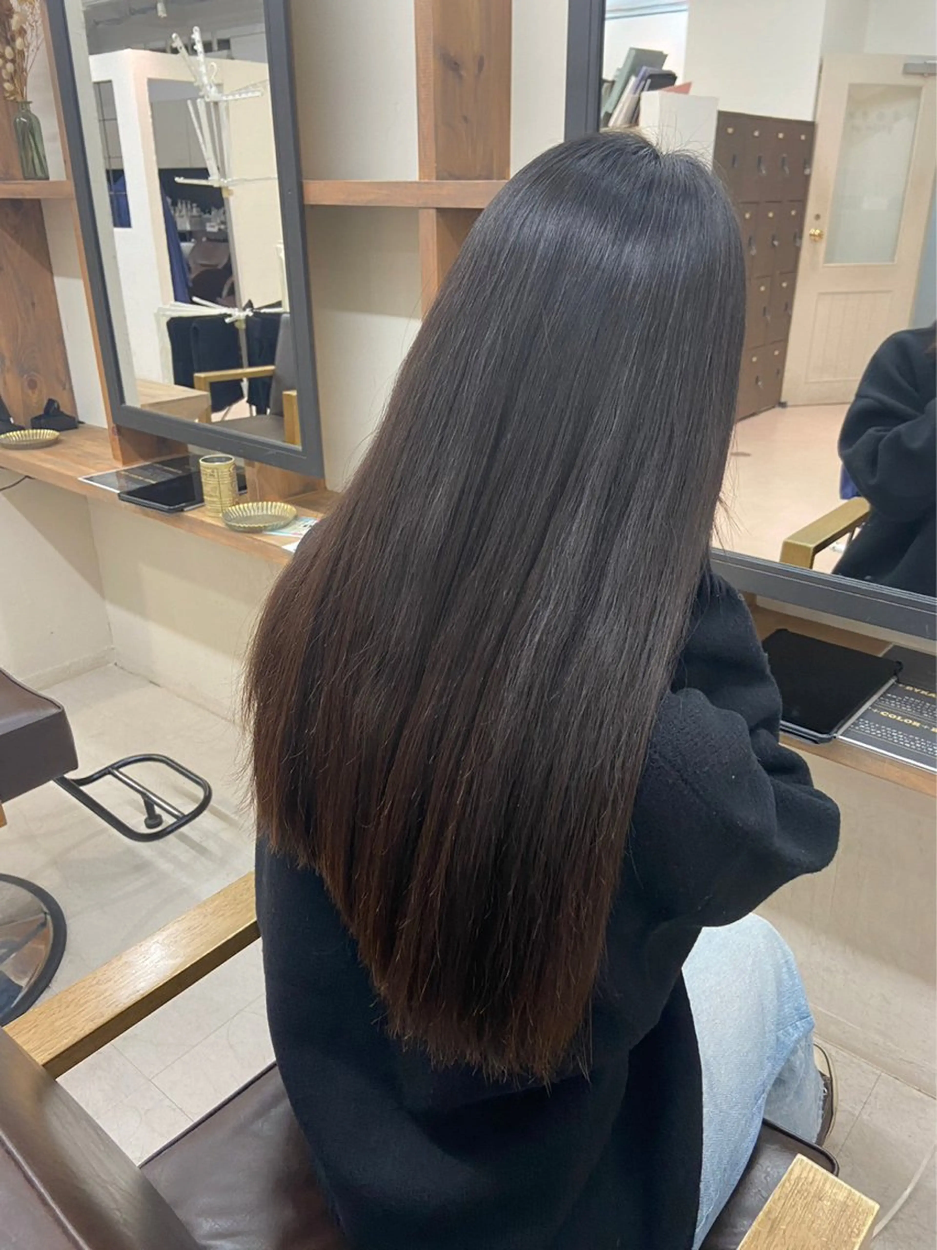 ロング 縮毛矯正 トリートメント 室谷 ゆりあのヘアスタイル