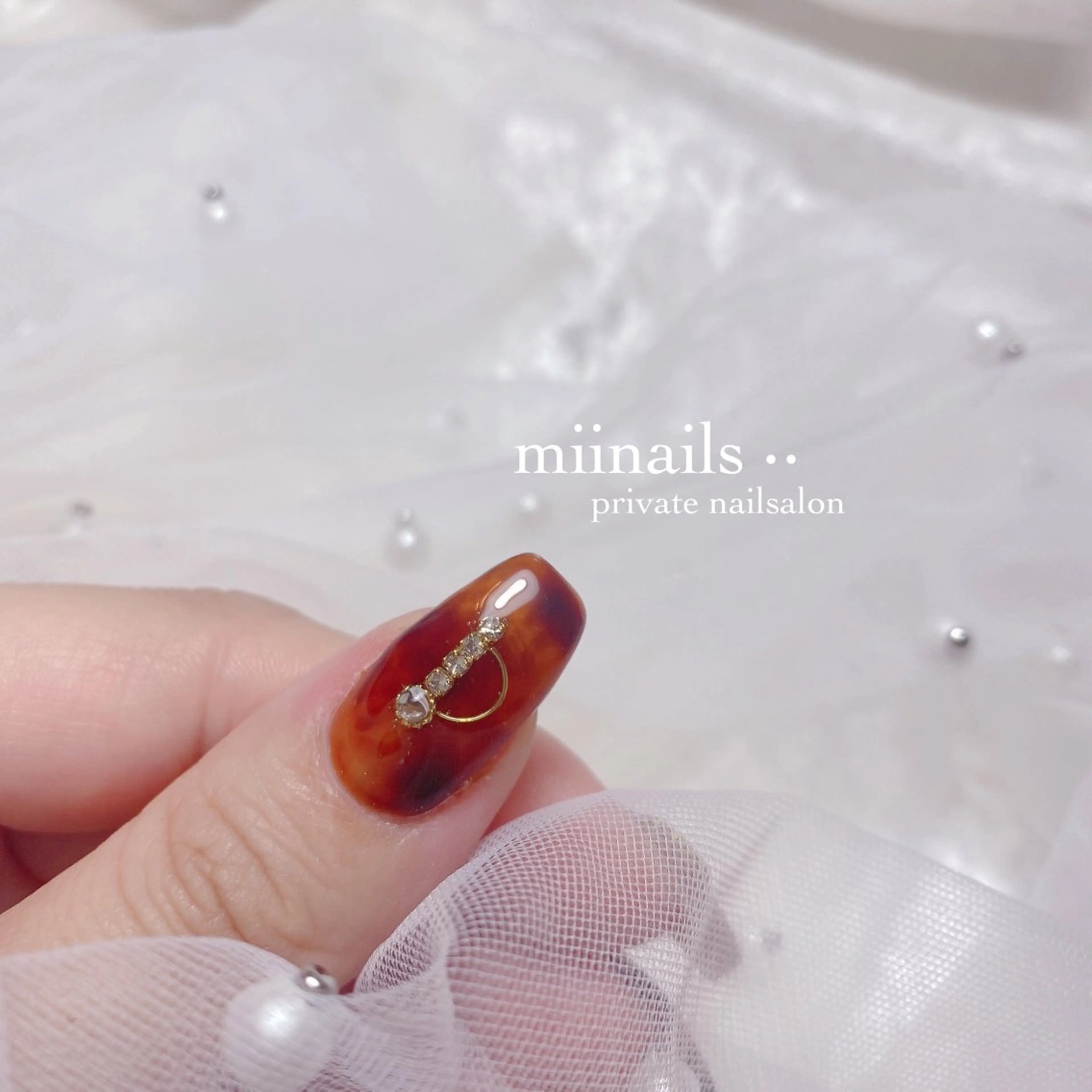 ネイル フレンチネイル 韓国ネイル ワンホンネイル ハンドネイル nailsalon miinailsのネイルデザイン