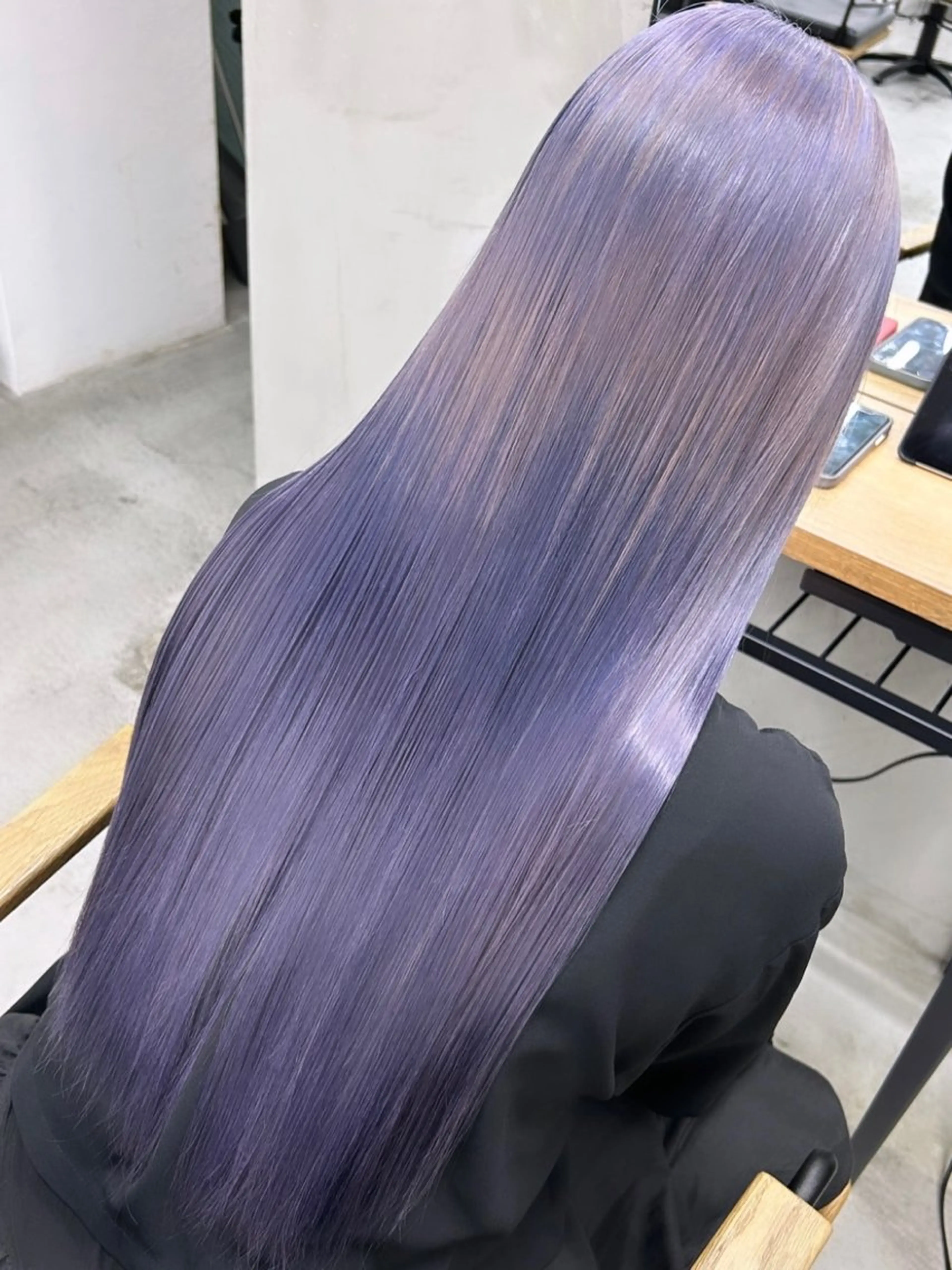 ロング カラー メンズ ラベンダーカラー カット ヘアカラー トリートメント 🧸艶々韓国ヘア 🧁mizunaのヘアスタイル