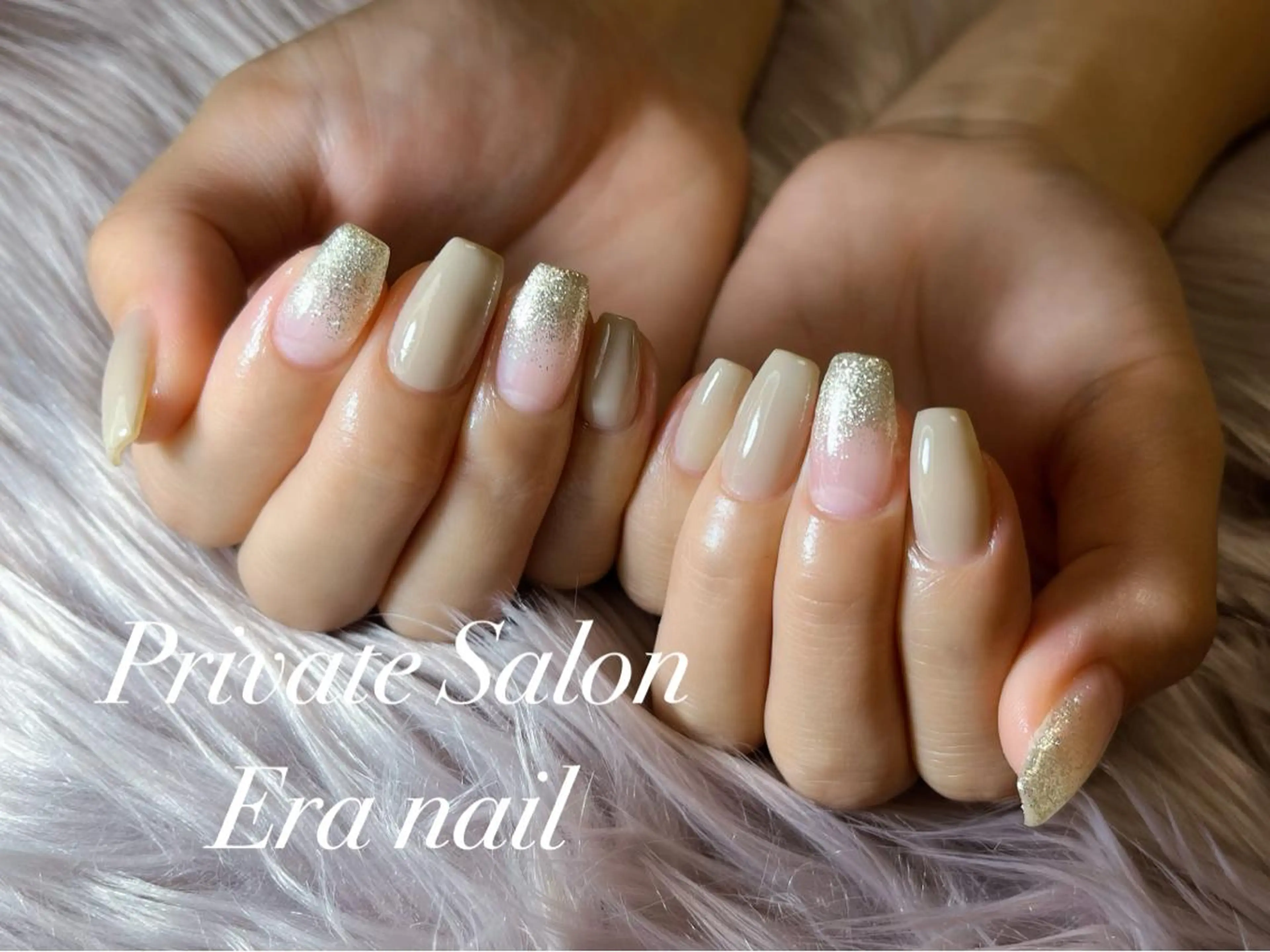 ネイル グラデーション ラメ(グリッター) ラメグラデーション ワンカラーネイル ハンドネイル Era nailのネイルデザイン