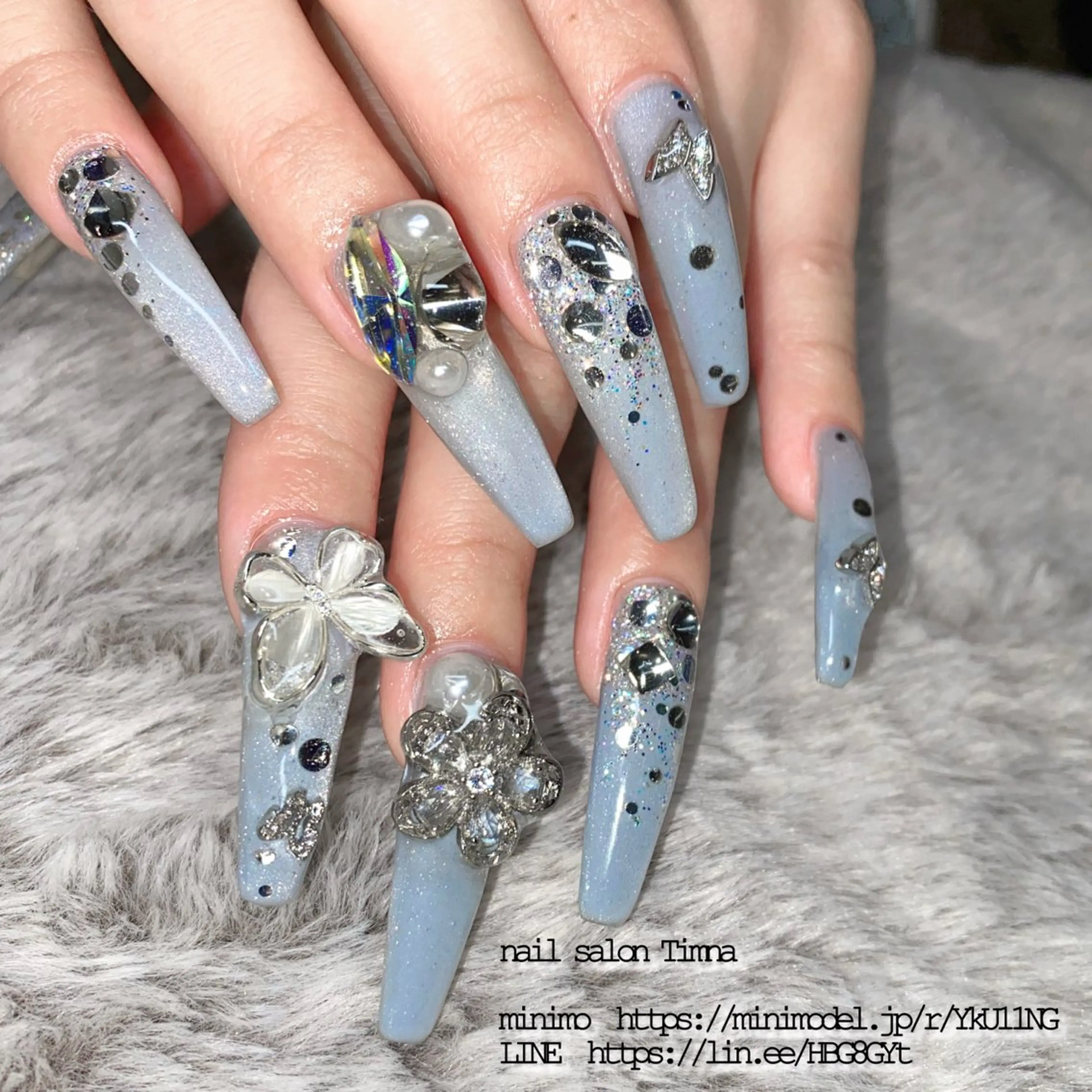 ロング ハンドネイル NAILSALON 🍔Timna🍟のネイルデザイン